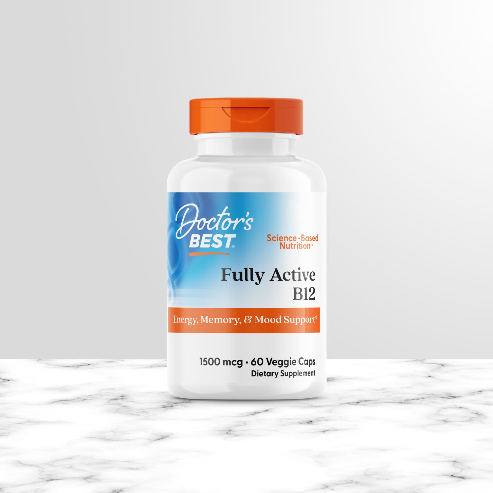 Doctor's Best, Fully Active B12, 1,500 mcg, 60 Veggie Caps - Image 9