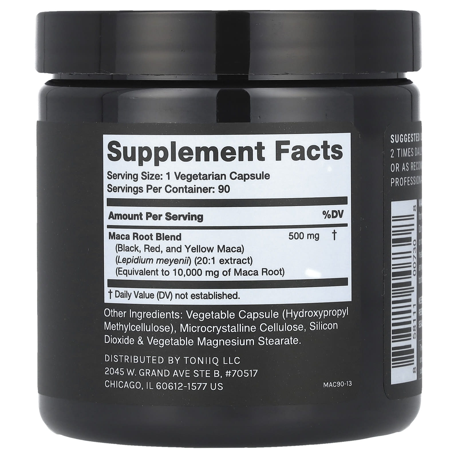 Toniiq, Maca, 90 Capsules (500 mg per Capsule) - Image 2