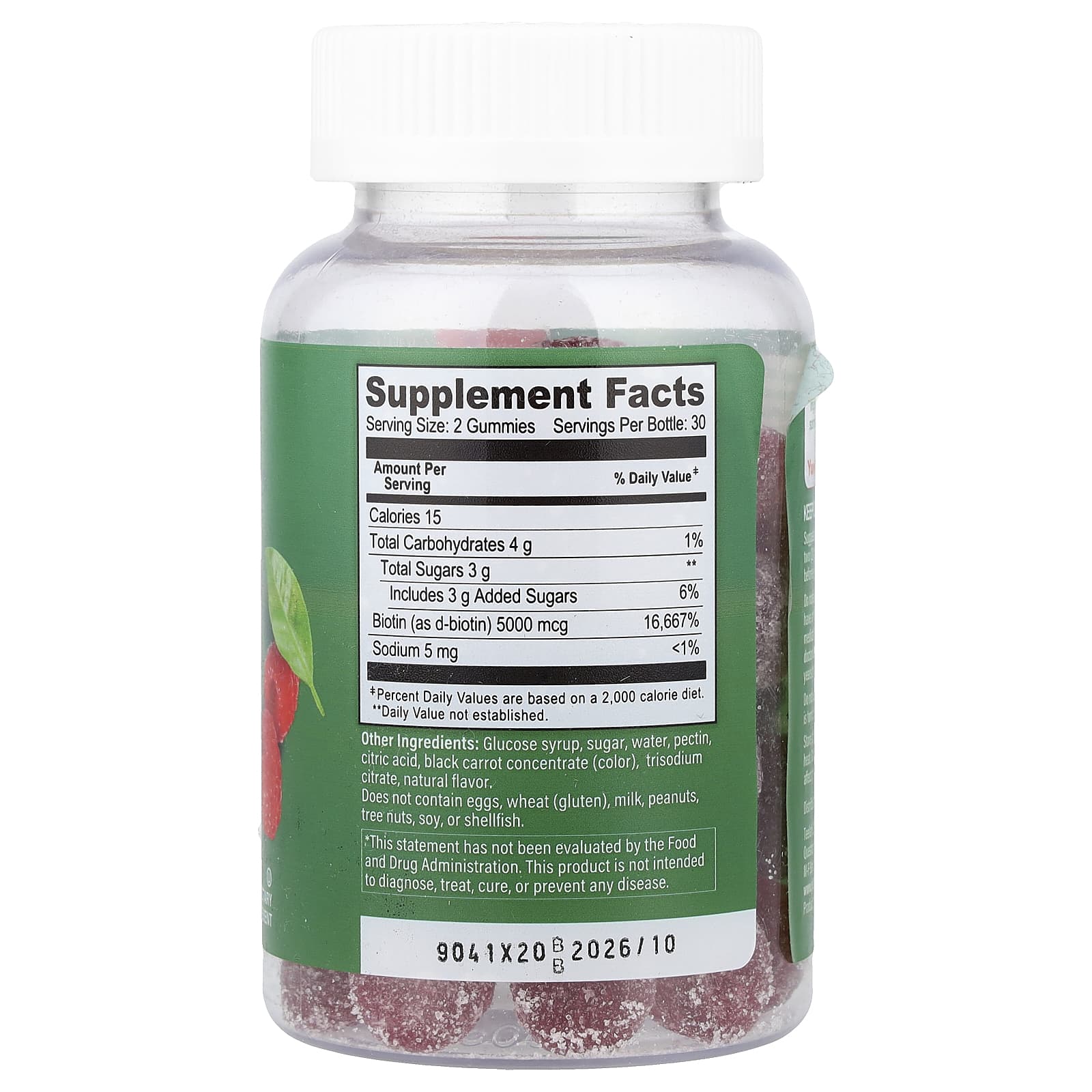YumVs, Biotin Gummies, High Potency, Berry, 60 Gummies (2,500 mcg per Gummy) - Image 2