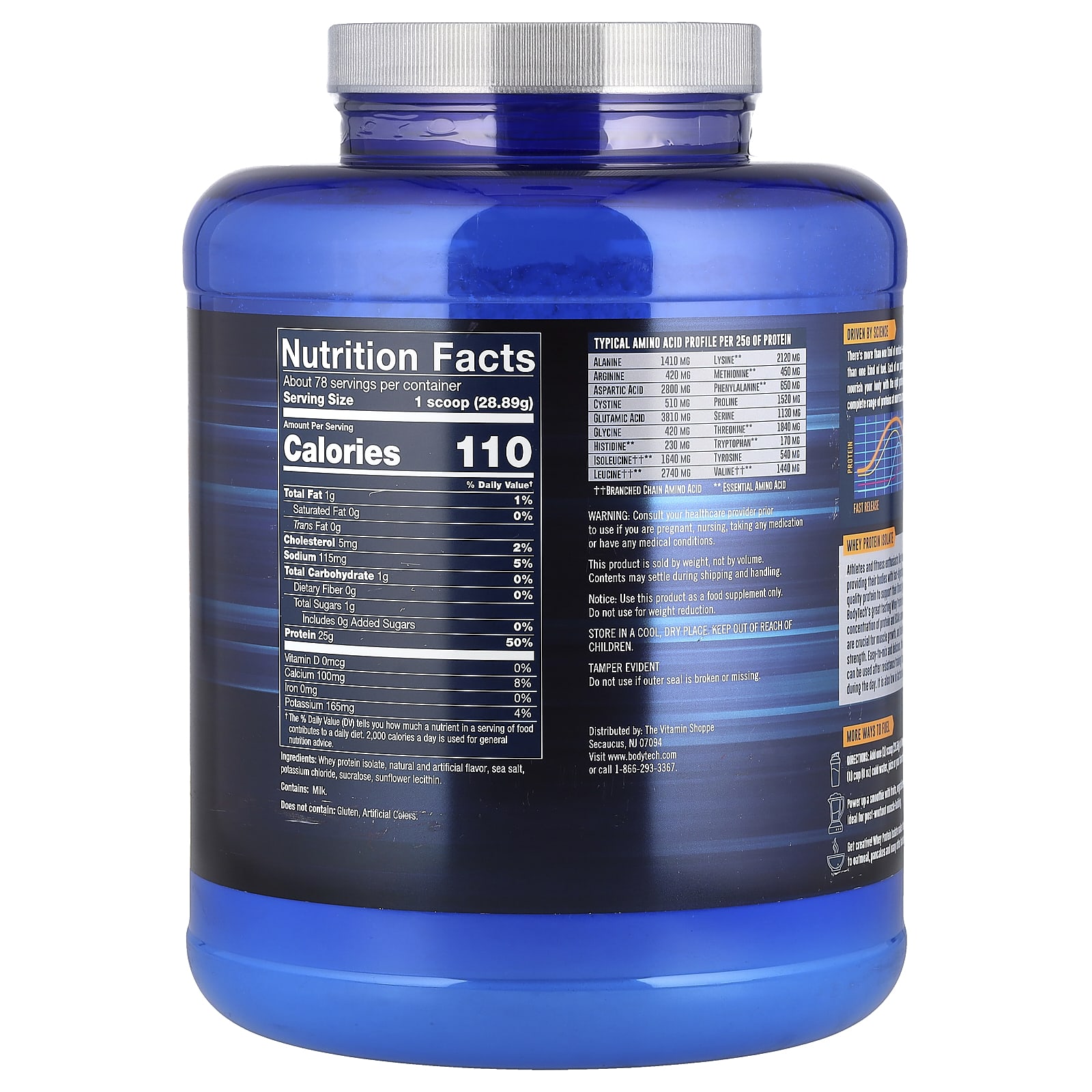 BodyTech, Whey Protein Isolate, French Vanilla, 5 lbs (2.27 kg) - Image 2