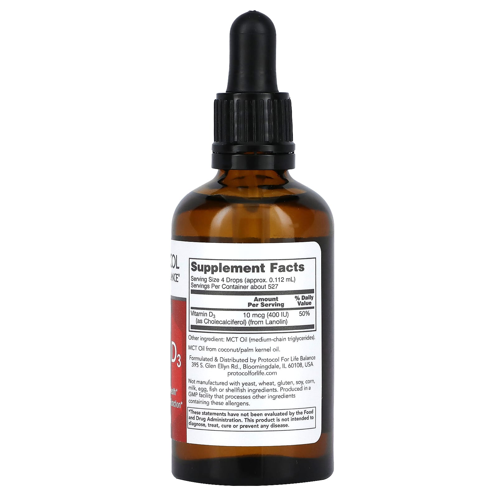 Protocol for Life Balance, Liquid Vitamin D3, 2 fl oz (59 ml) - Image 2