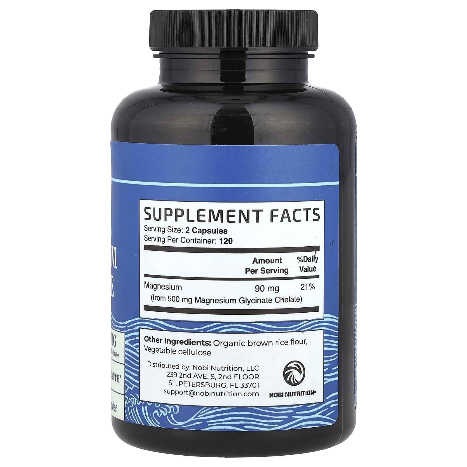 Nobi Nutrition, Magnesium Glycinate, Maximum Absorption, 240 Capsules (250 mg per Capsule) - Image 2