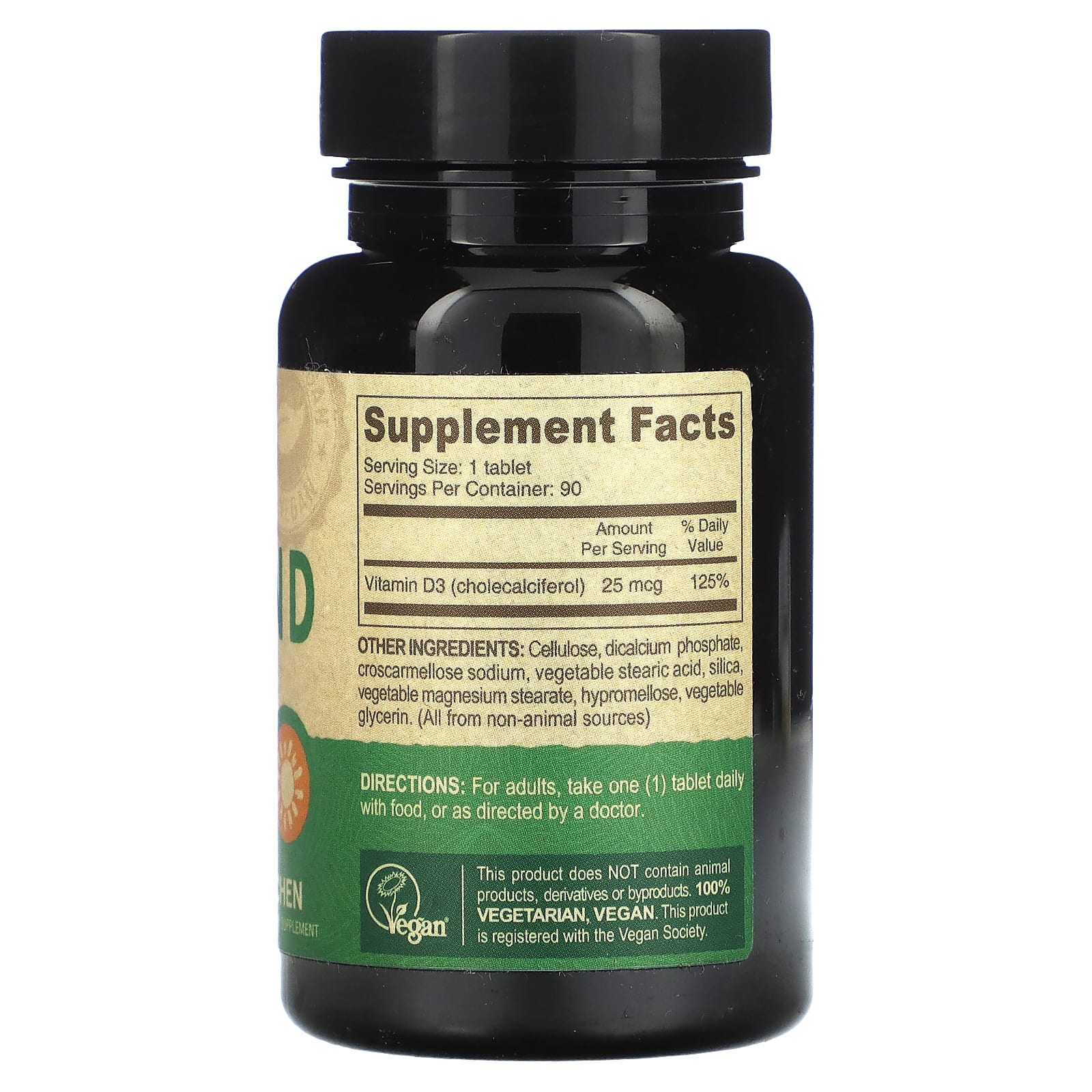Deva, Vegan Vitamin D3, 25 mcg (1,000 IU), 90 Tablets - Image 2