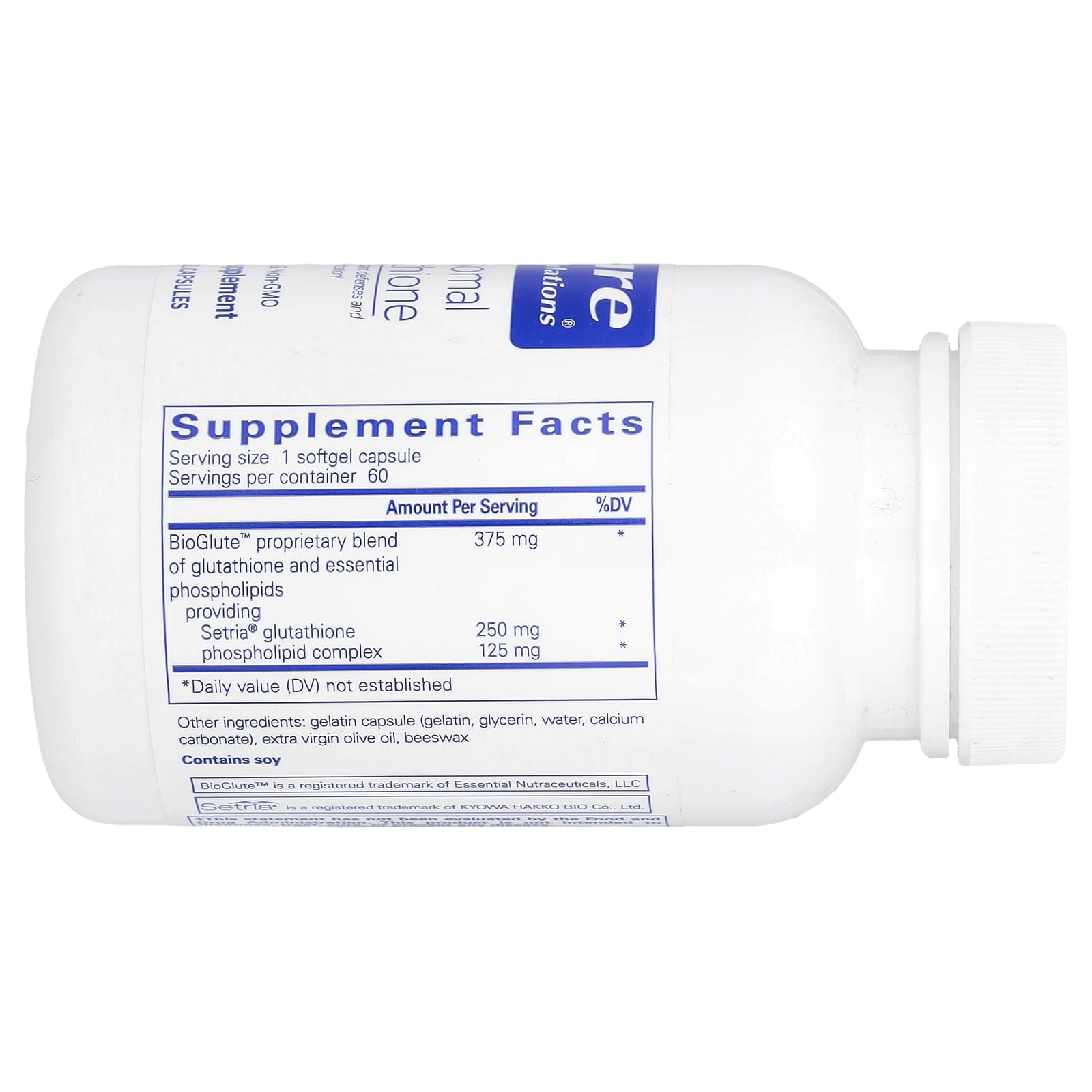 Pure Encapsulations, Liposomal Glutathione, 60 Softgel Capsules (375 mg per Softgel) - Image 2