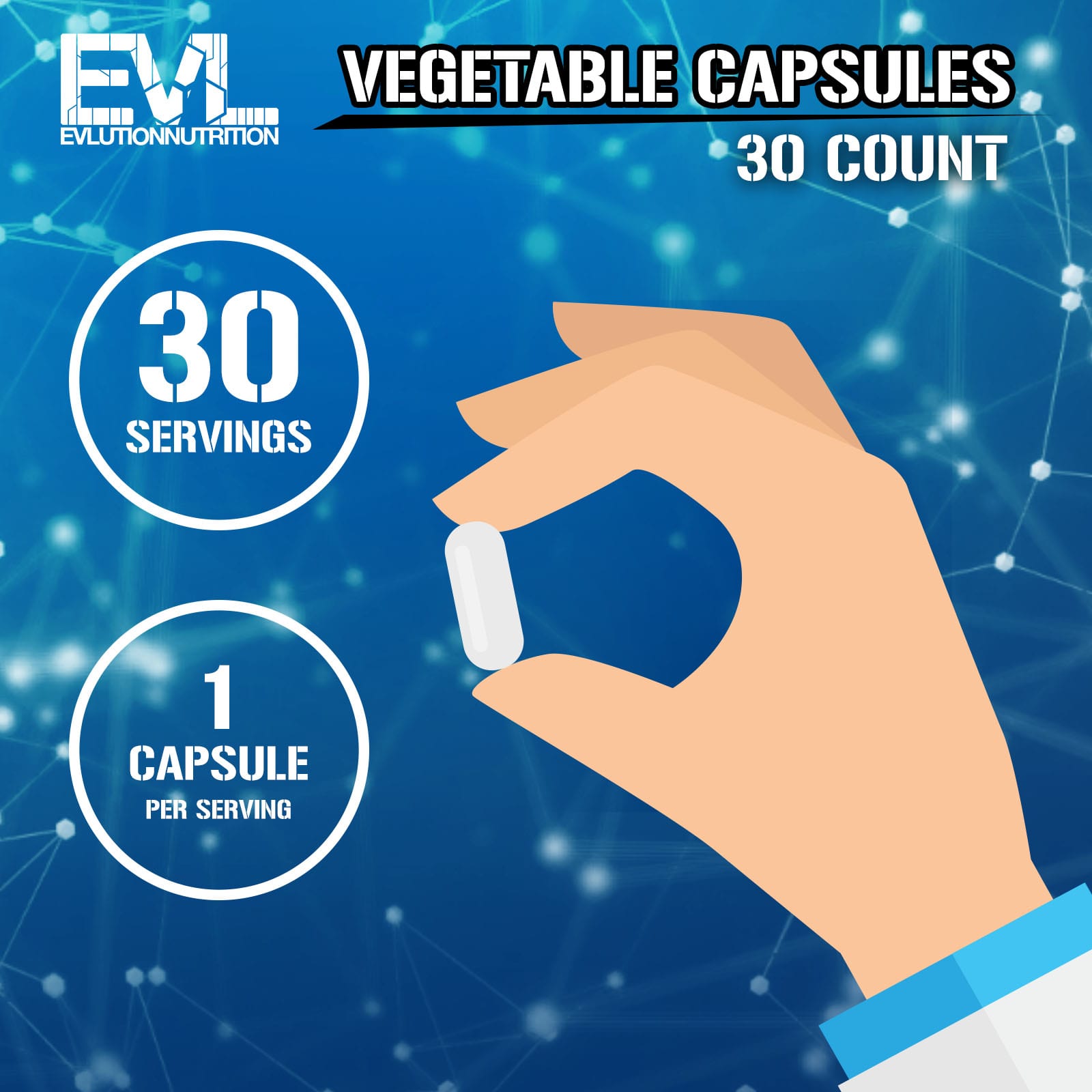 EVLution Nutrition, Hyaluronic Acid, 200 mg, 30 Veggie Capsules - Image 4
