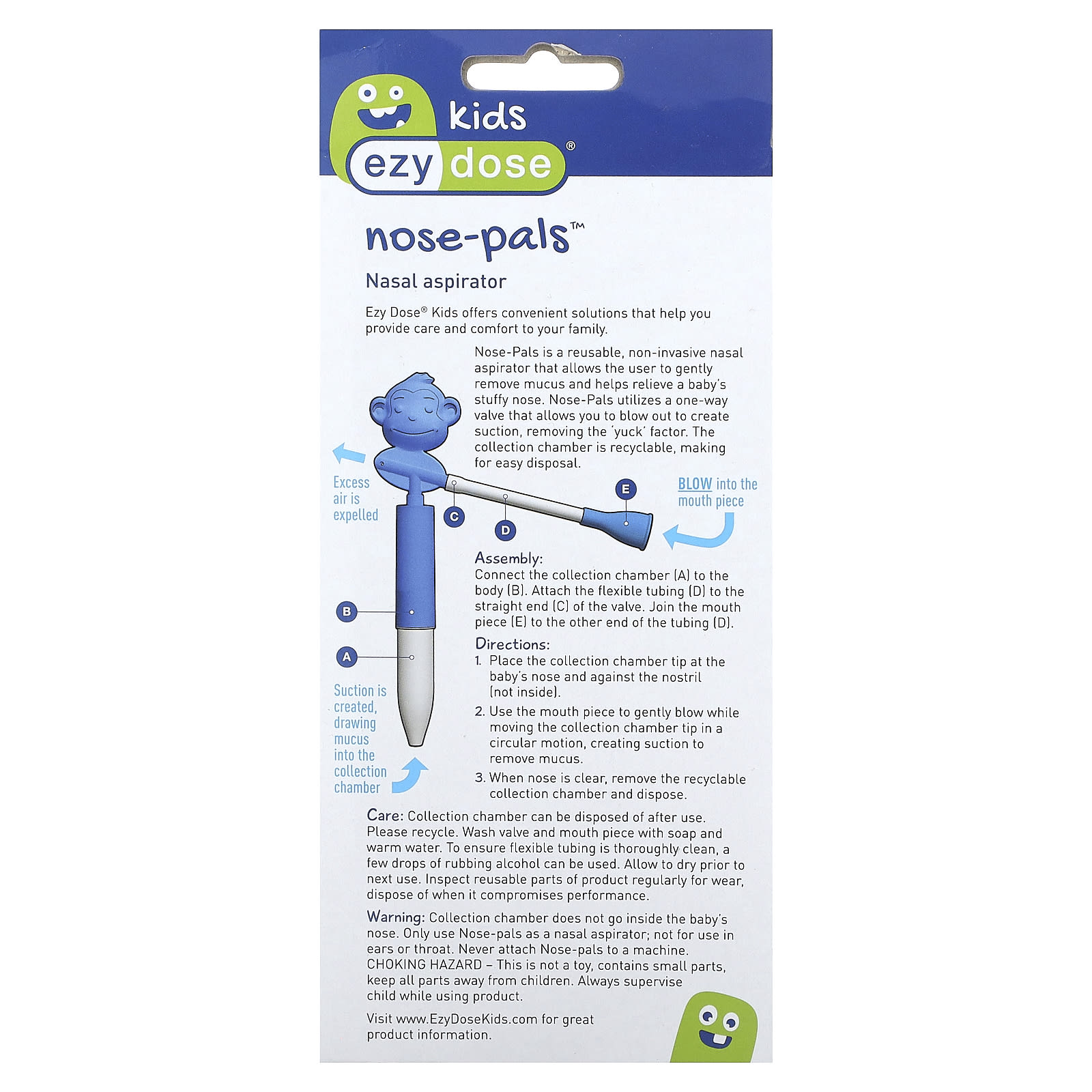 Ezy Dose, Kids, Nose-Pals, Nasal Aspirator, 6 Piece Kit - Image 2