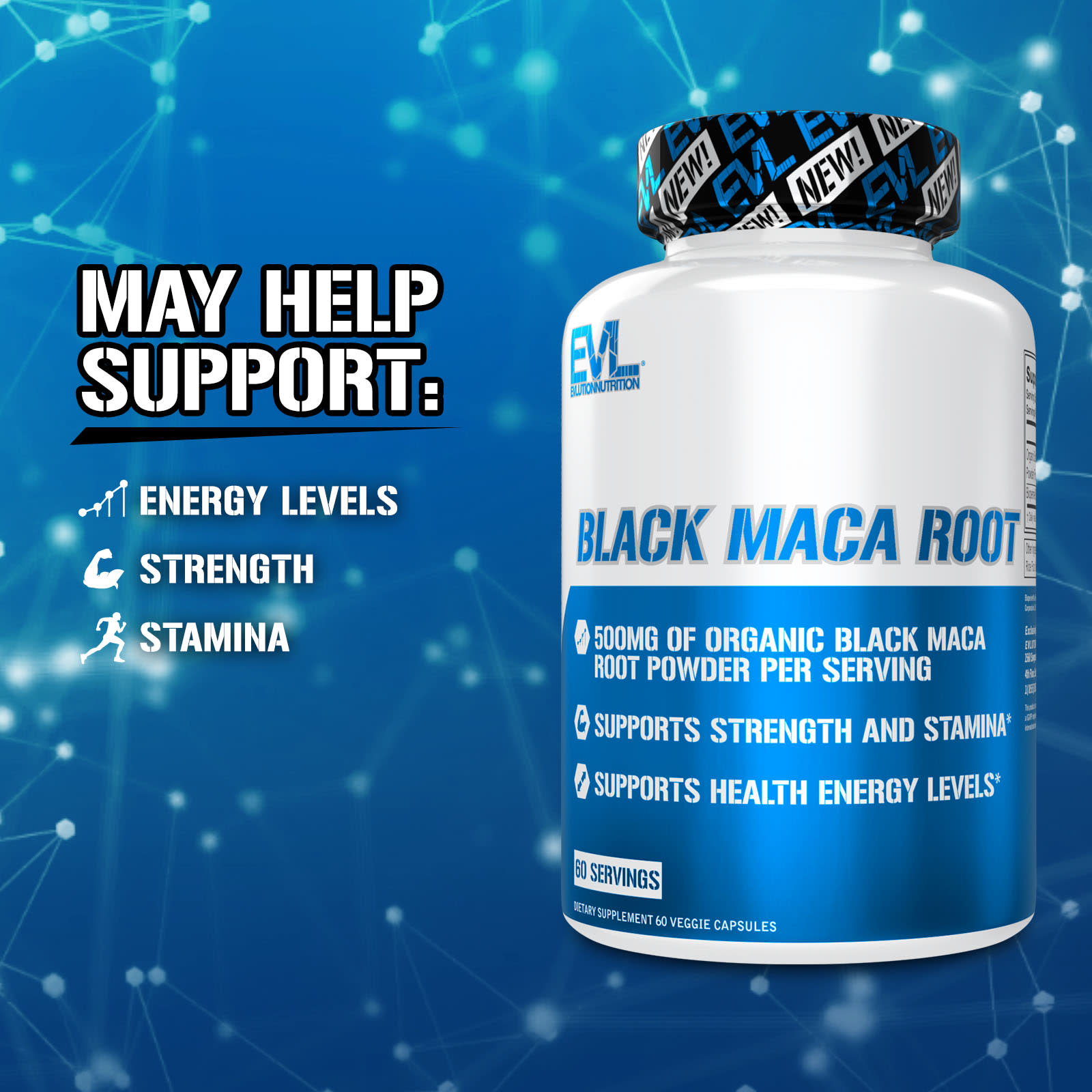 EVLution Nutrition, Black Maca Root, 60 Veggie Capsules - Image 3