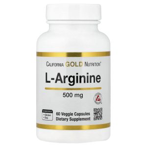 California Gold Nutrition, L-Arginine, 500 mg , 60 Veggie Capsules