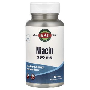 KAL, Niacin, 250 mg, 100 Tablets