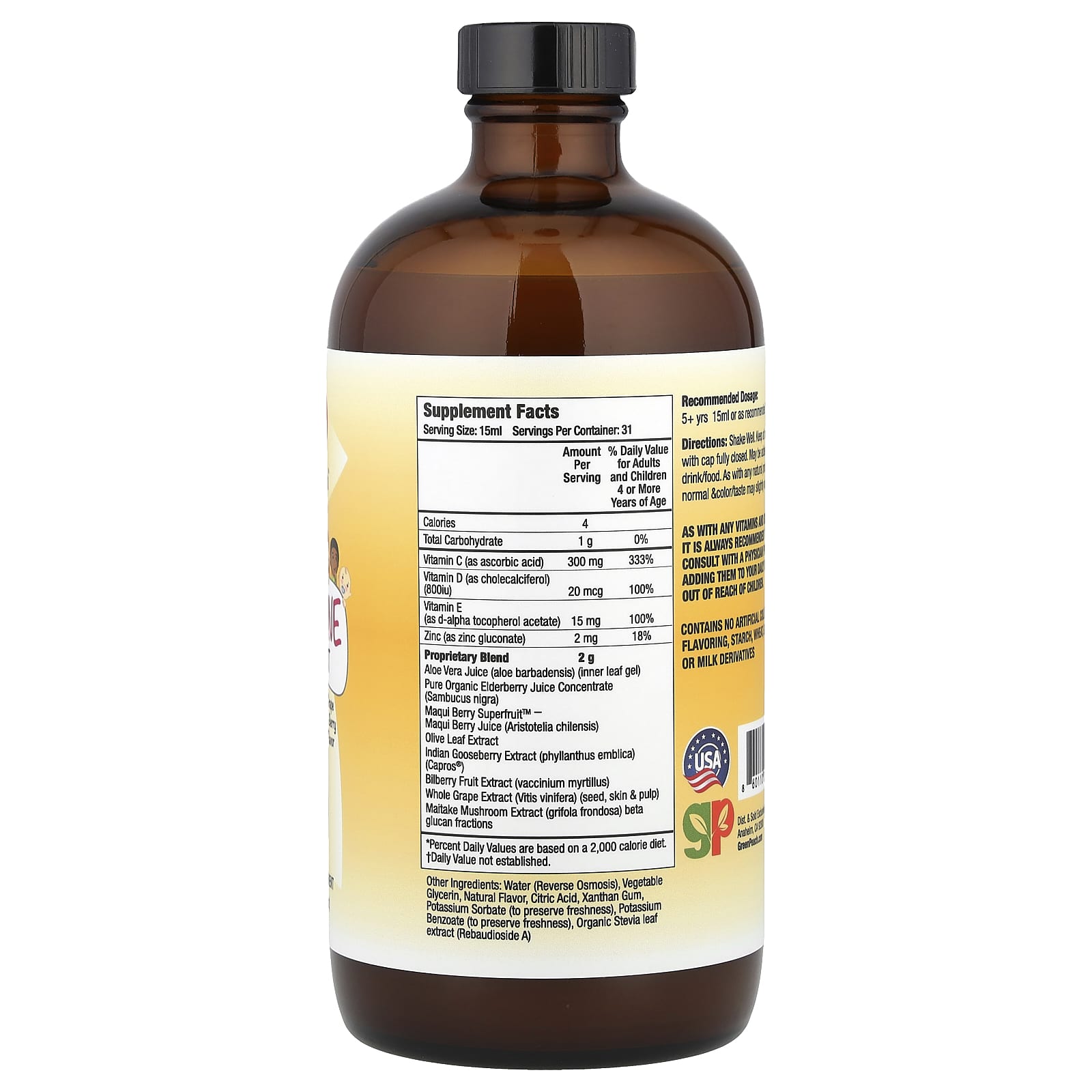 GreenPeach, Immune Boost, Grape & Berry, 16 fl oz (473 ml) - Image 2
