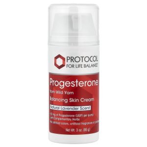 Protocol for Life Balance, Progesterone From Wild Yam, Balancing Skin Cream, Natural Lavender, 3 oz (85 g)