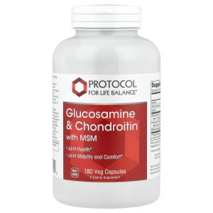 Protocol for Life Balance, Glucosamine & Chondroitin with MSM, 180 Veg Capsules