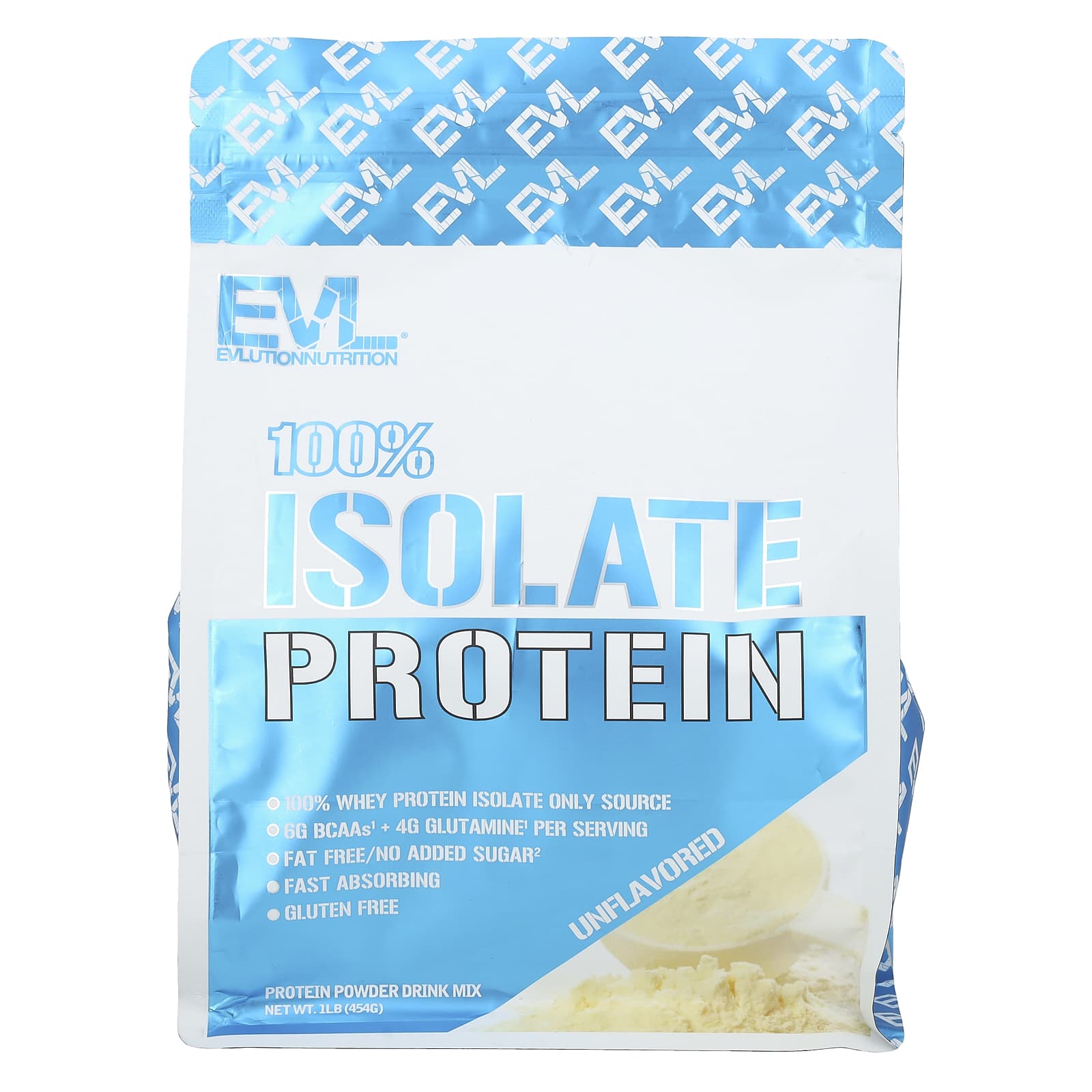 EVLution Nutrition, 100% Isolate Protein, Unflavored, 1 lb (454 g)
