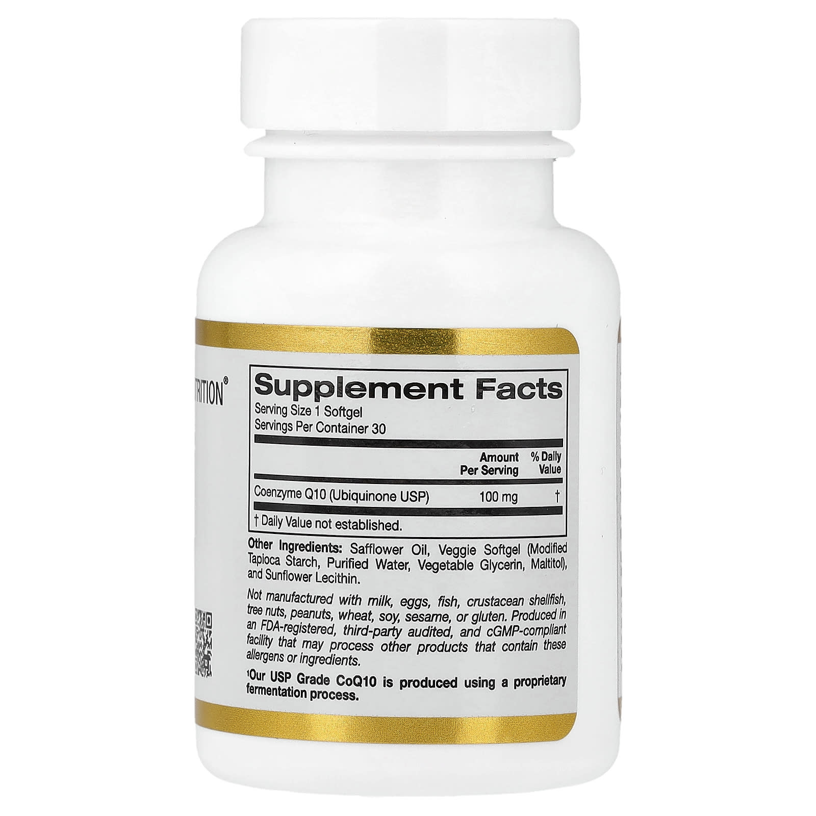 California Gold Nutrition, CoQ10, 100 mg, 30 Veggie Softgels - Image 2
