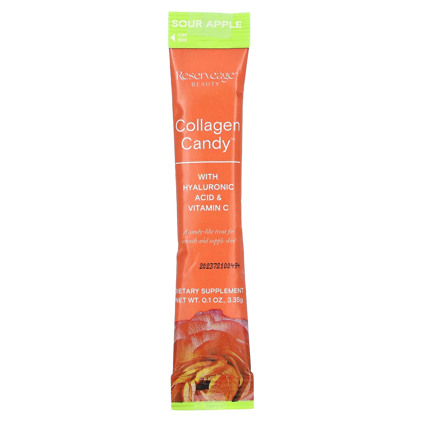 Reserveage Beauty, Collagen Candy, Sour Apple, 20 Stickpacks, 0.1 oz (3.35 g) Each - Image 3