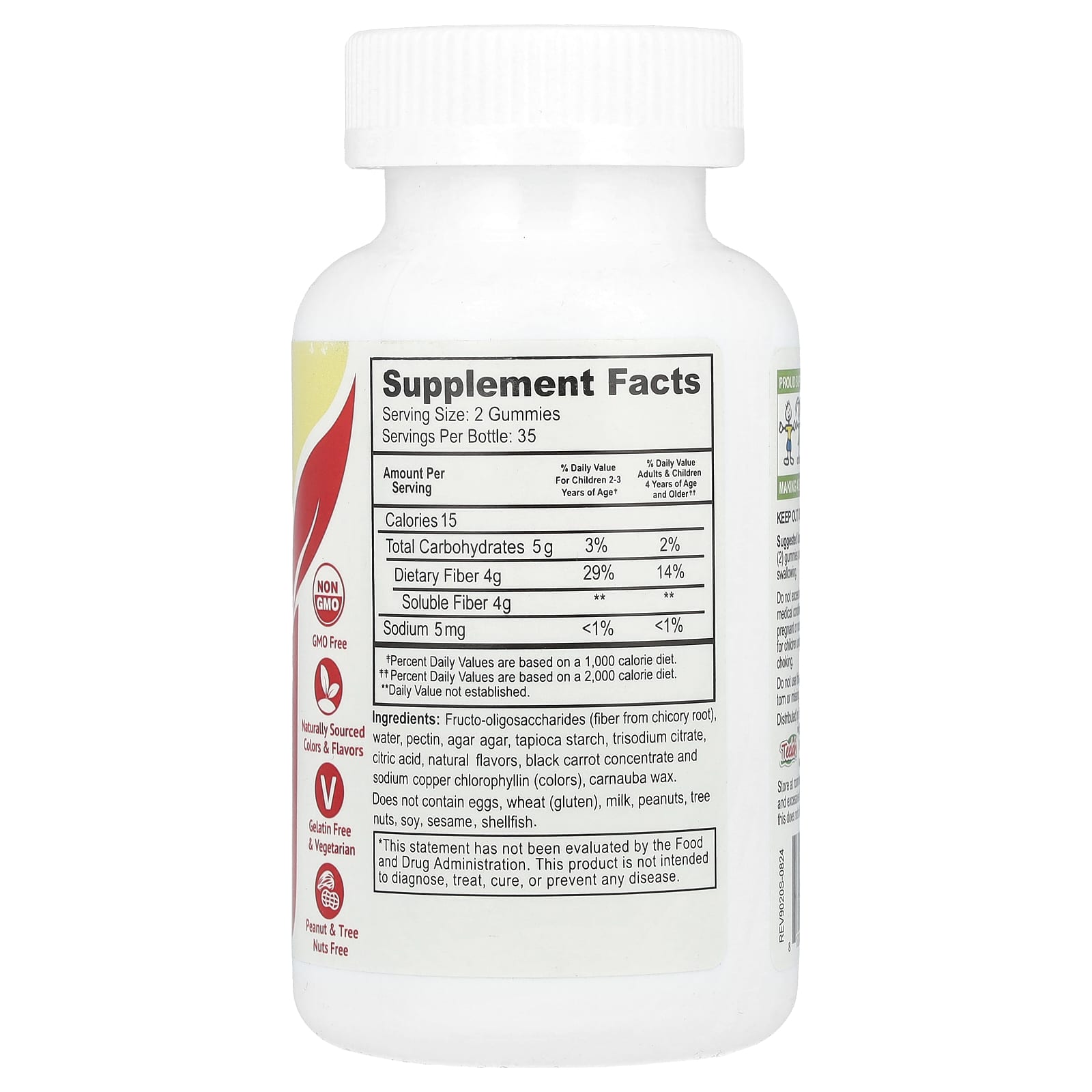 YumVs, Kids™, Prebiotic Fiber Zero Gummies, Berry, 70 Gummies - Image 2
