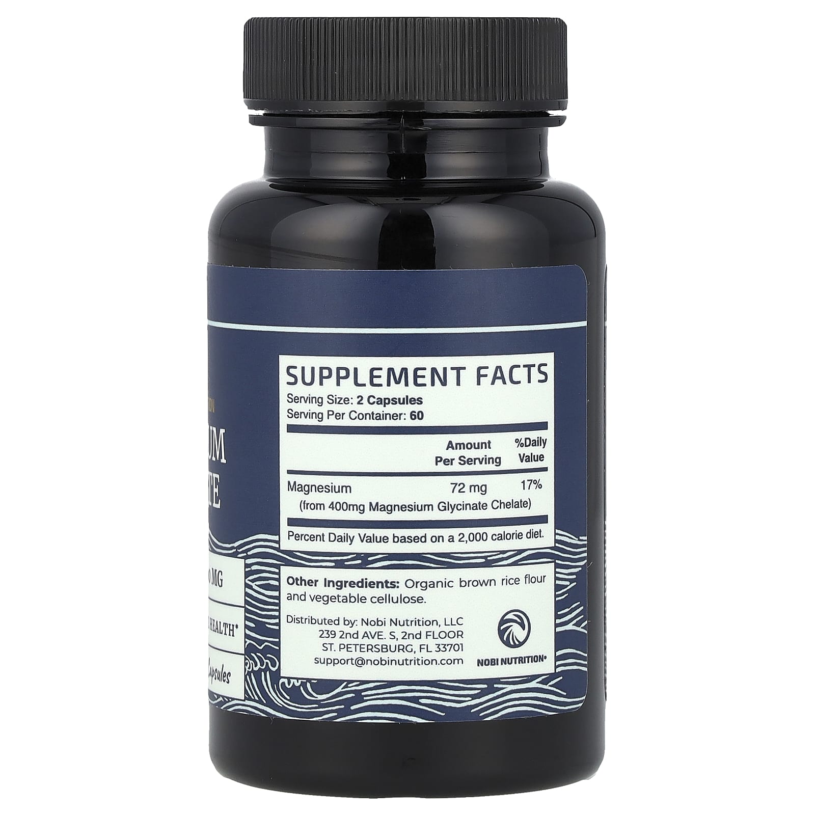 Nobi Nutrition, Magnesium Glycinate, Maximum Absorption, 120 Capsules (200 mg per Capsule) - Image 2