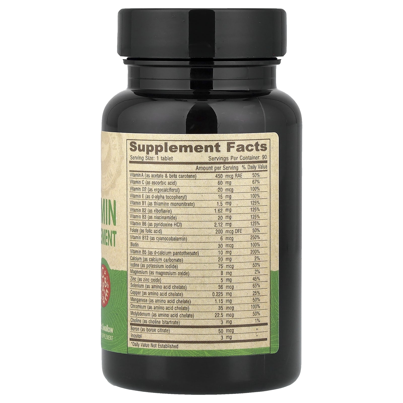 Deva, Vegan Multivitamin & Mineral Supplement, Iron-Free, 90 Tiny Tablets - Image 2