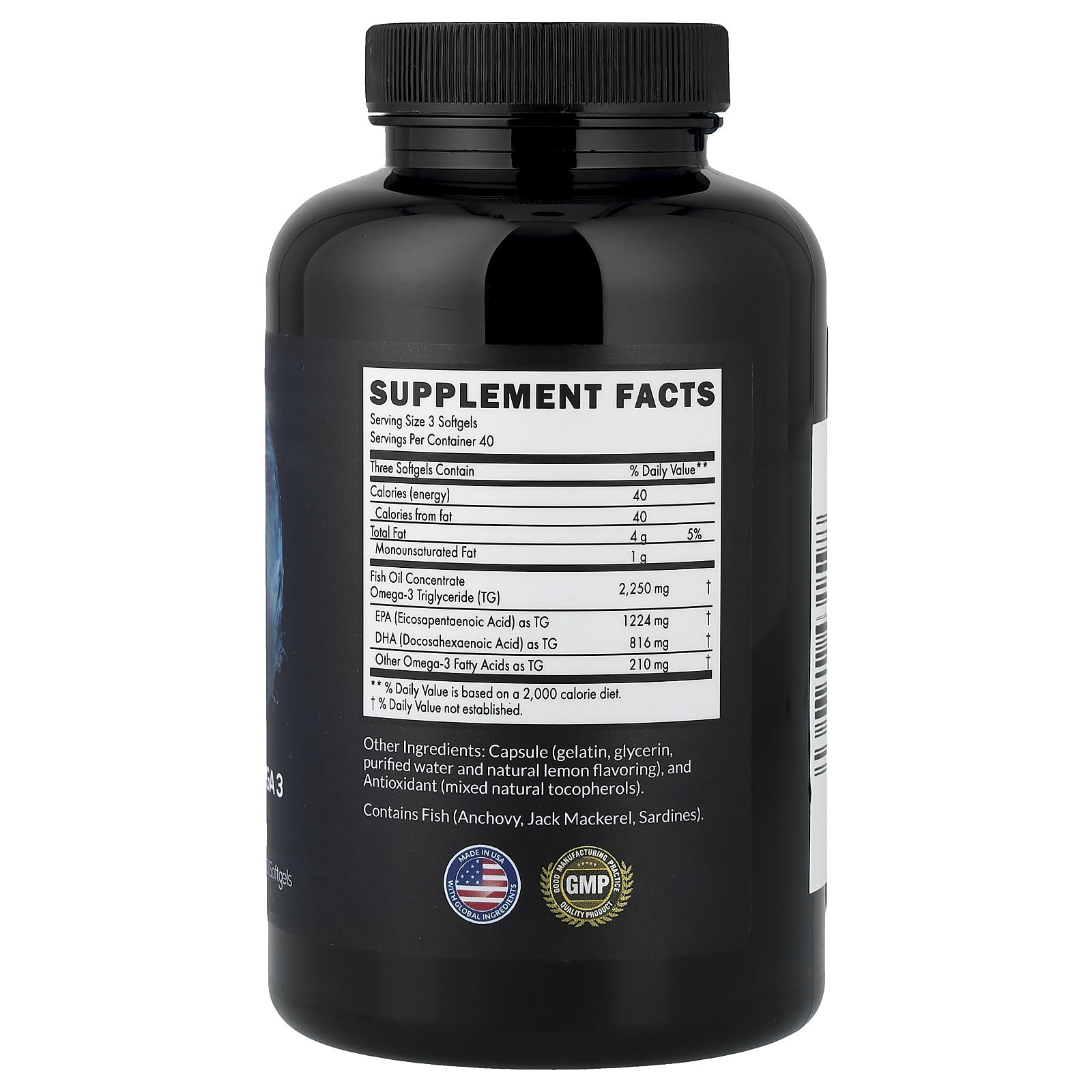Intelligent Labs, Ultra Pure Omega 3, 120 Softgels (750 mg per Softgel) - Image 2