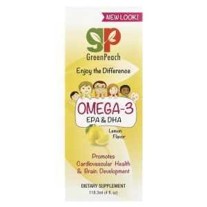 GreenPeach, Omega 3 EPA & DHA, Lemon, 4 fl.oz (118.3 ml)