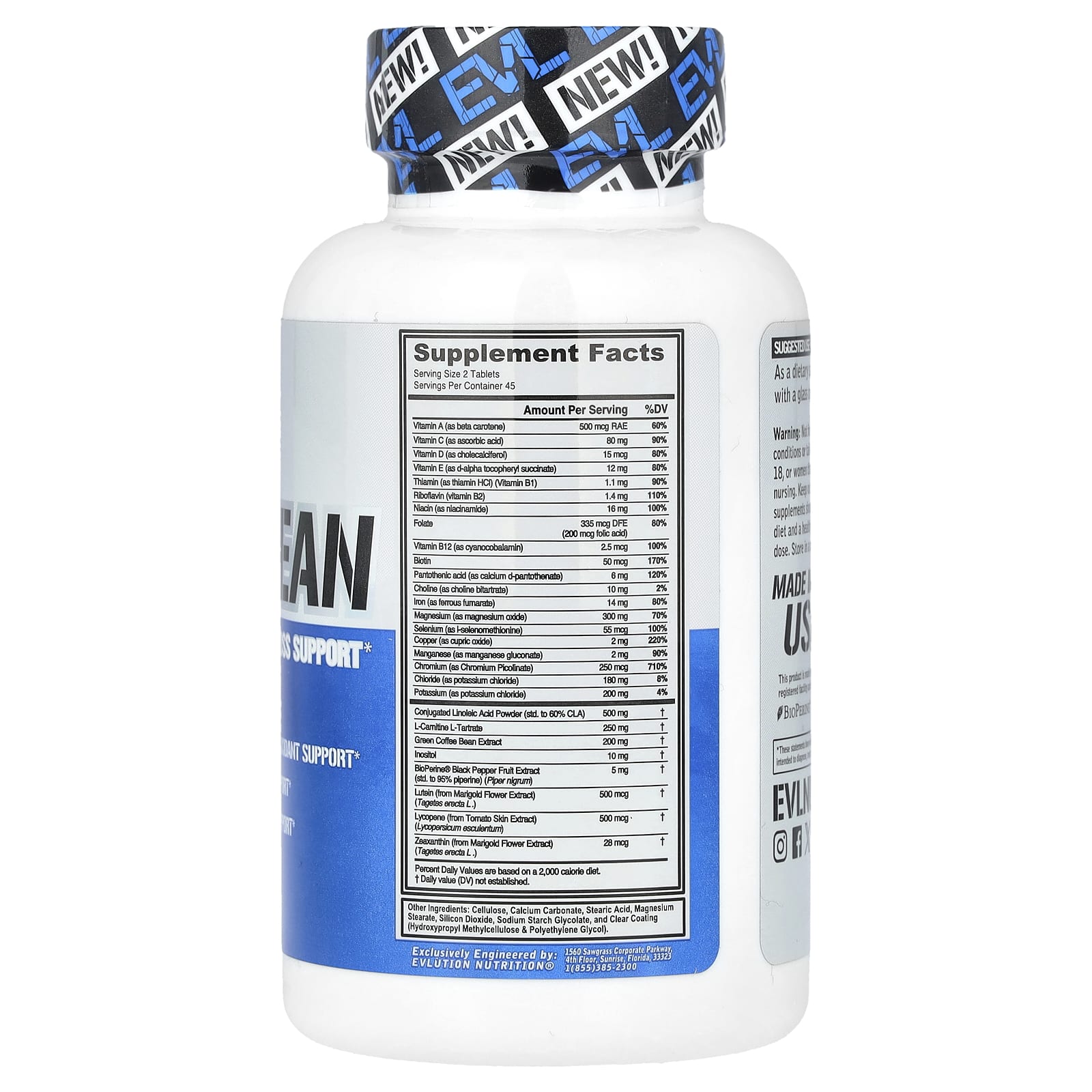 EVLution Nutrition, VitaLean, Vitamins + Weight Loss Support, 90 Tablets - Image 2