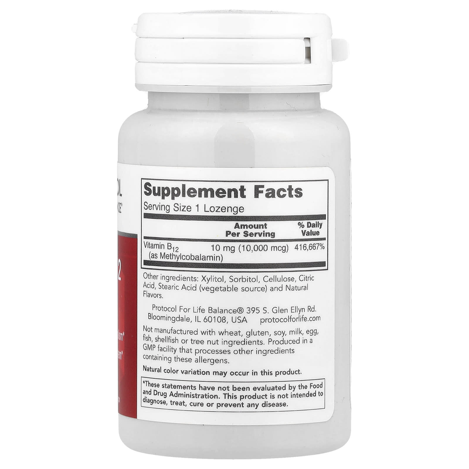 Protocol for Life Balance, Methyl B12, 10,000 mcg, 60 Lozenges - Image 2