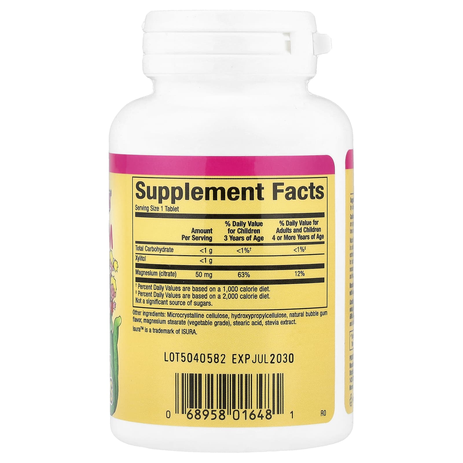Natural Factors, Big Friends®, Magnesium Citrate, Bubble Gum, 50 mg, 60 Chewable Tablets - Image 2