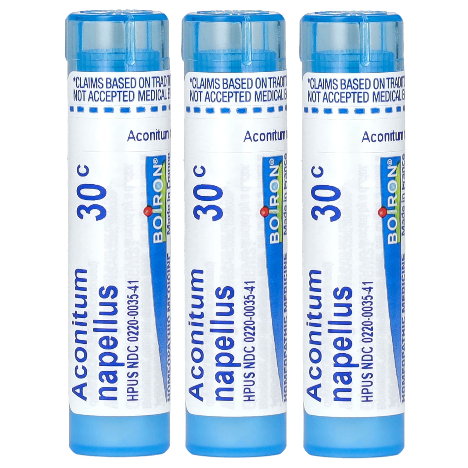 Boiron, Aconitum, Fever Relief, Meltaway Pellets, 30C, 3 Tubes, 80 Pellets Each - Image 3