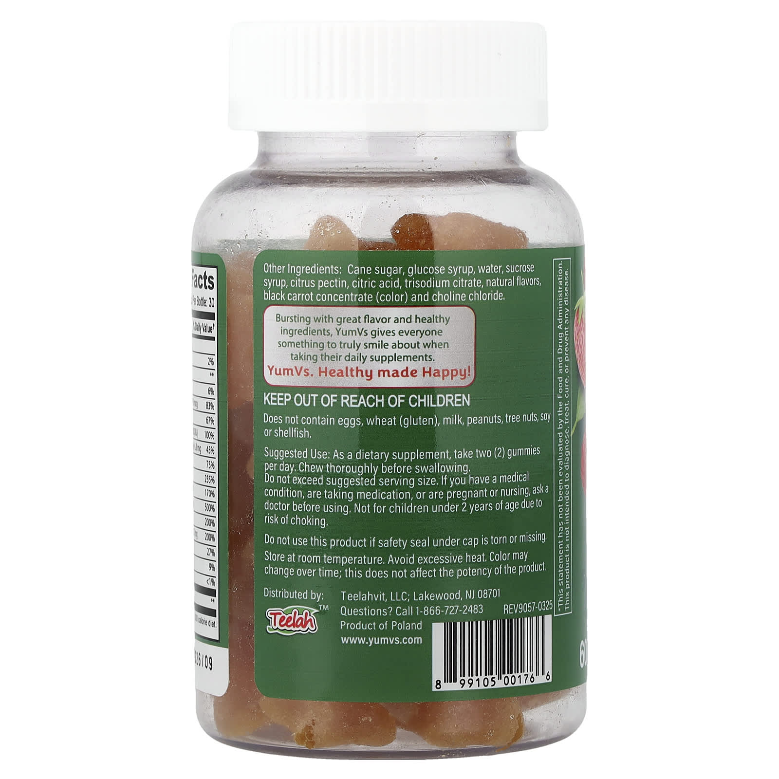 YumVs, Multi Vitamin Gummies, Berry, 60 Gummies - Image 3