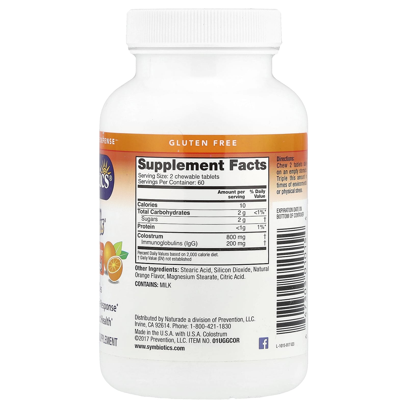 Symbiotics, Colostrum Plus® Chewables, Orange Creme, 120 Chewable Tabs - Image 2