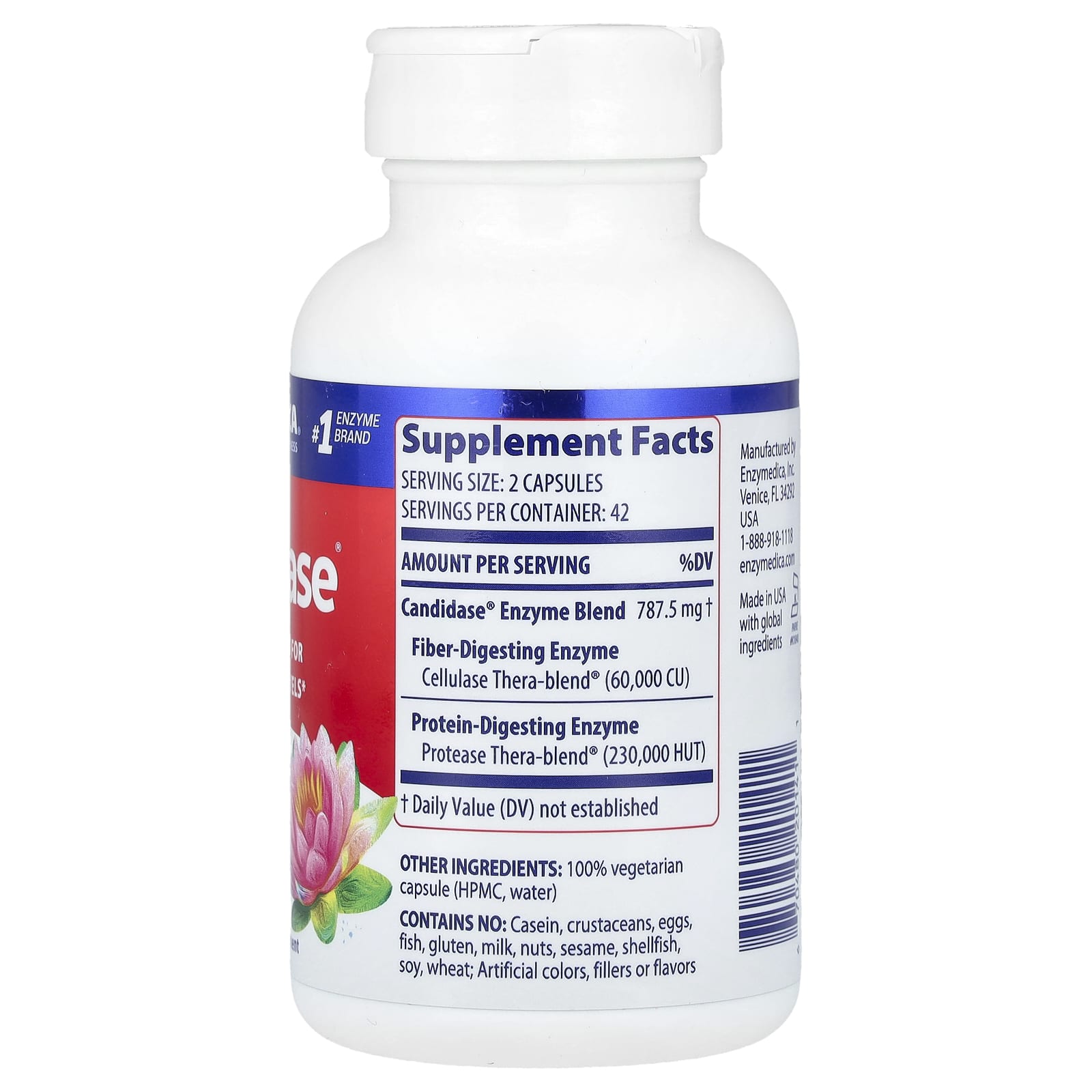 Enzymedica, Candidase, 84 Capsules - Image 2