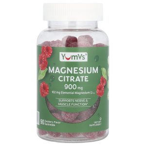 YumVs, Magnesium Citrate, Raspberry, 90 Gummies (300 mg per Gummy)