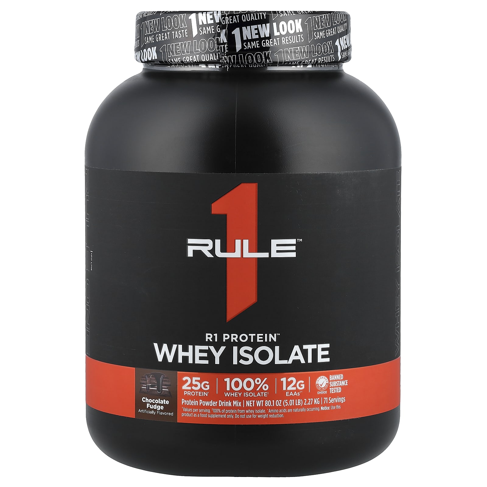 Rule One Proteins, R1 Protein™ Whey Isolate, Chocolate Fudge, 5.01 lb (2.27 kg)
