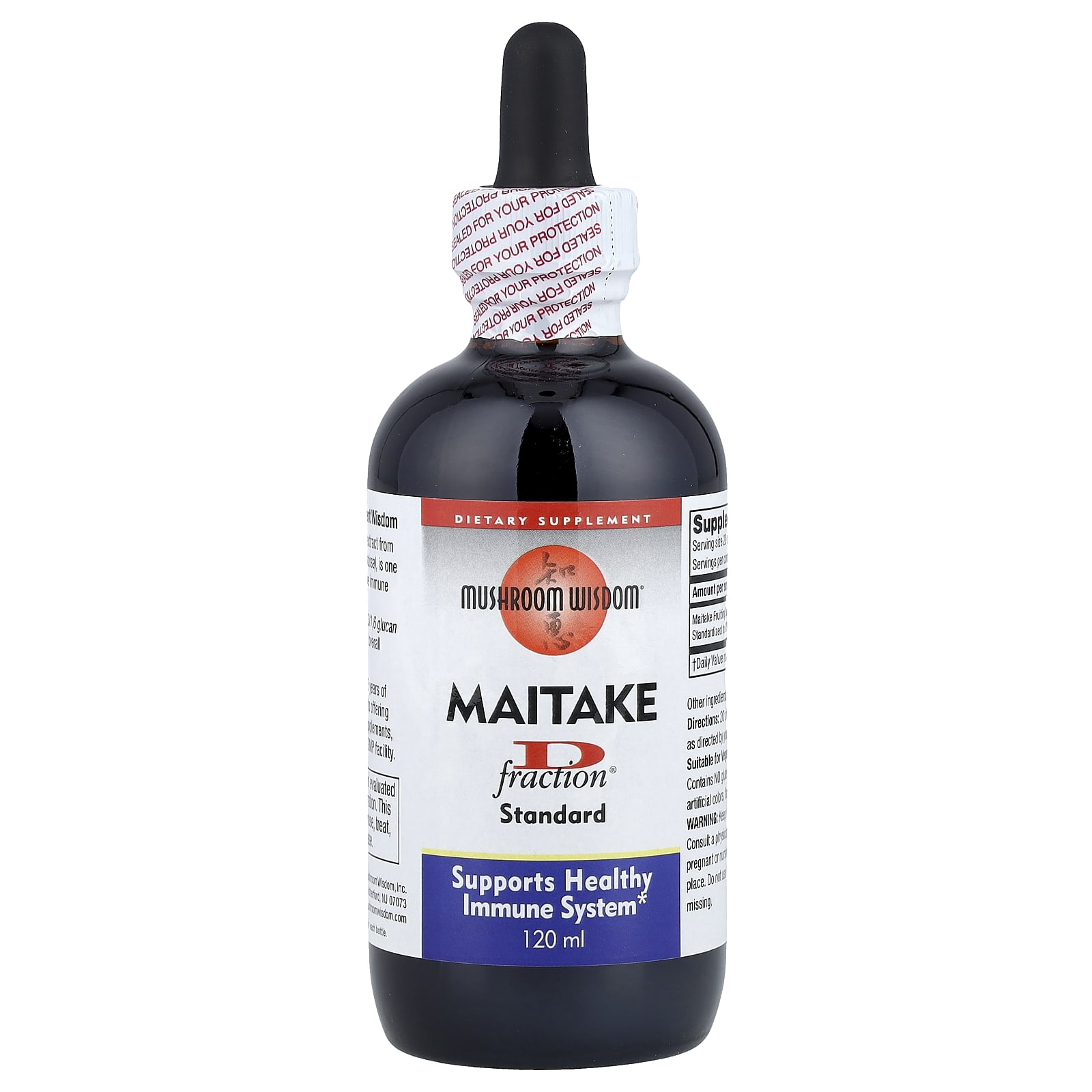 Mushroom Wisdom, Maitake D-Fraction®, Standard, 120 ml