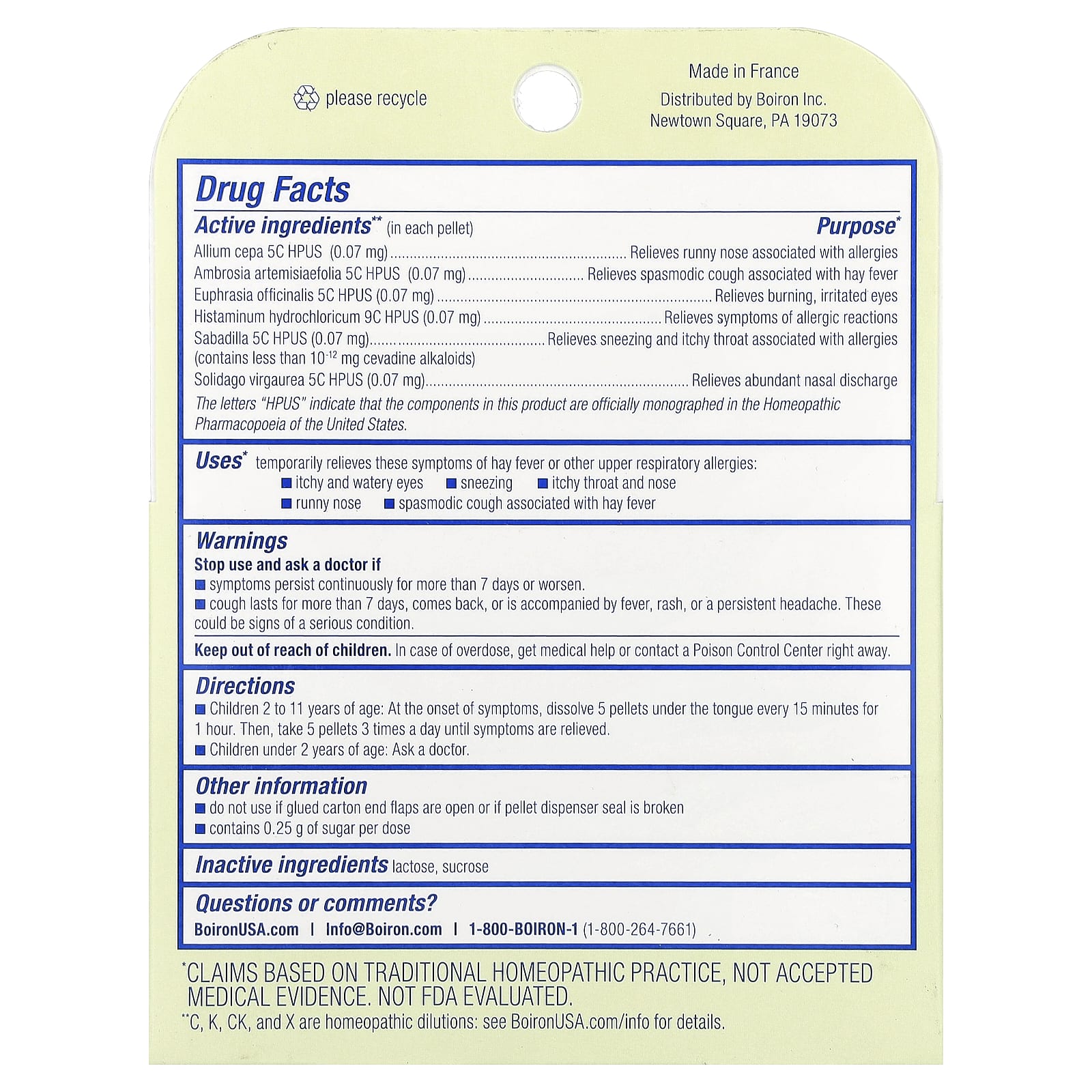 Boiron, AllergyCalm™ Kids, 2+ Years, 3 Tubes, 80 Pellets Each - Image 2