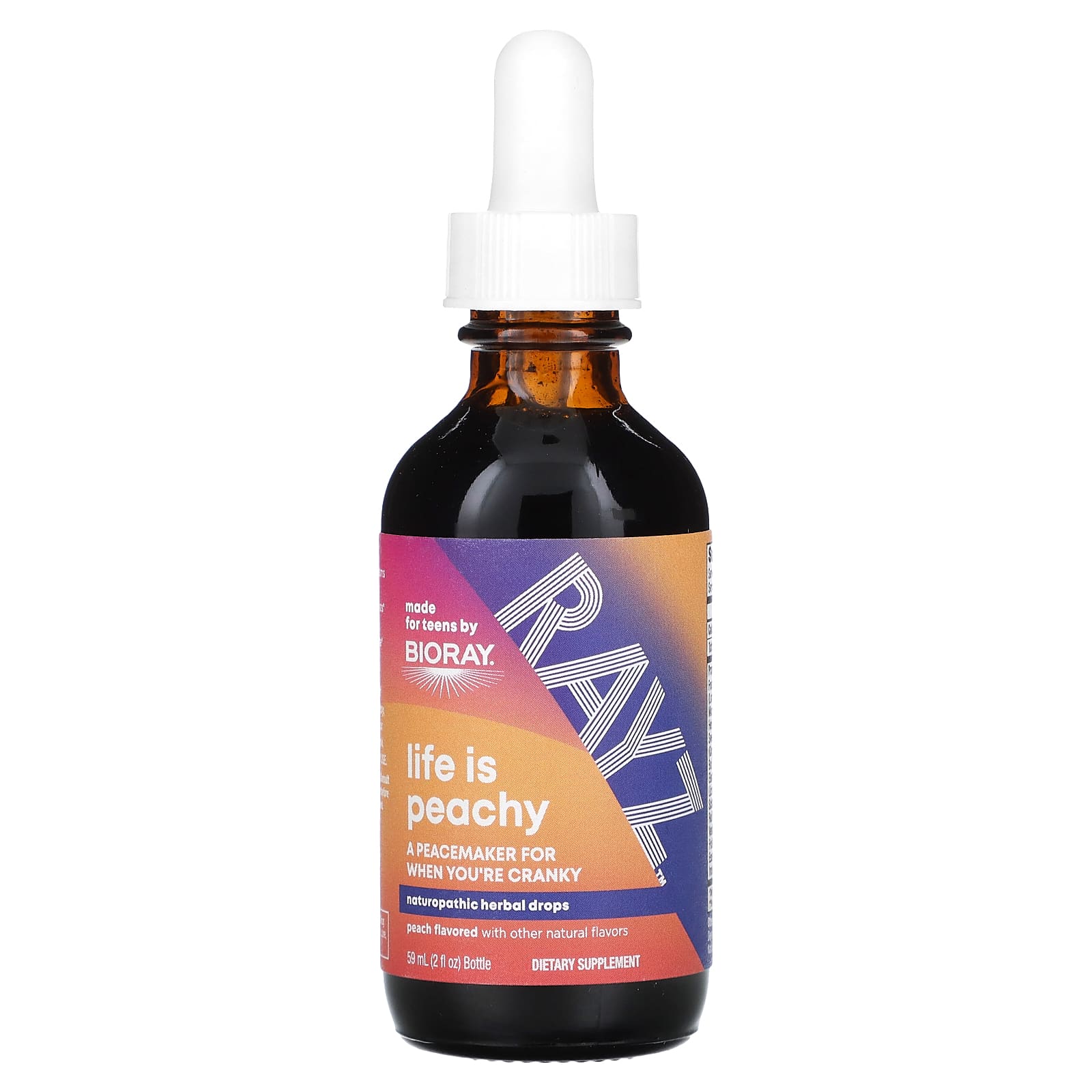 Bioray, Rayz®, Life Is Peachy, For Teens, Peach, 2 fl oz (60 ml) - Image 3