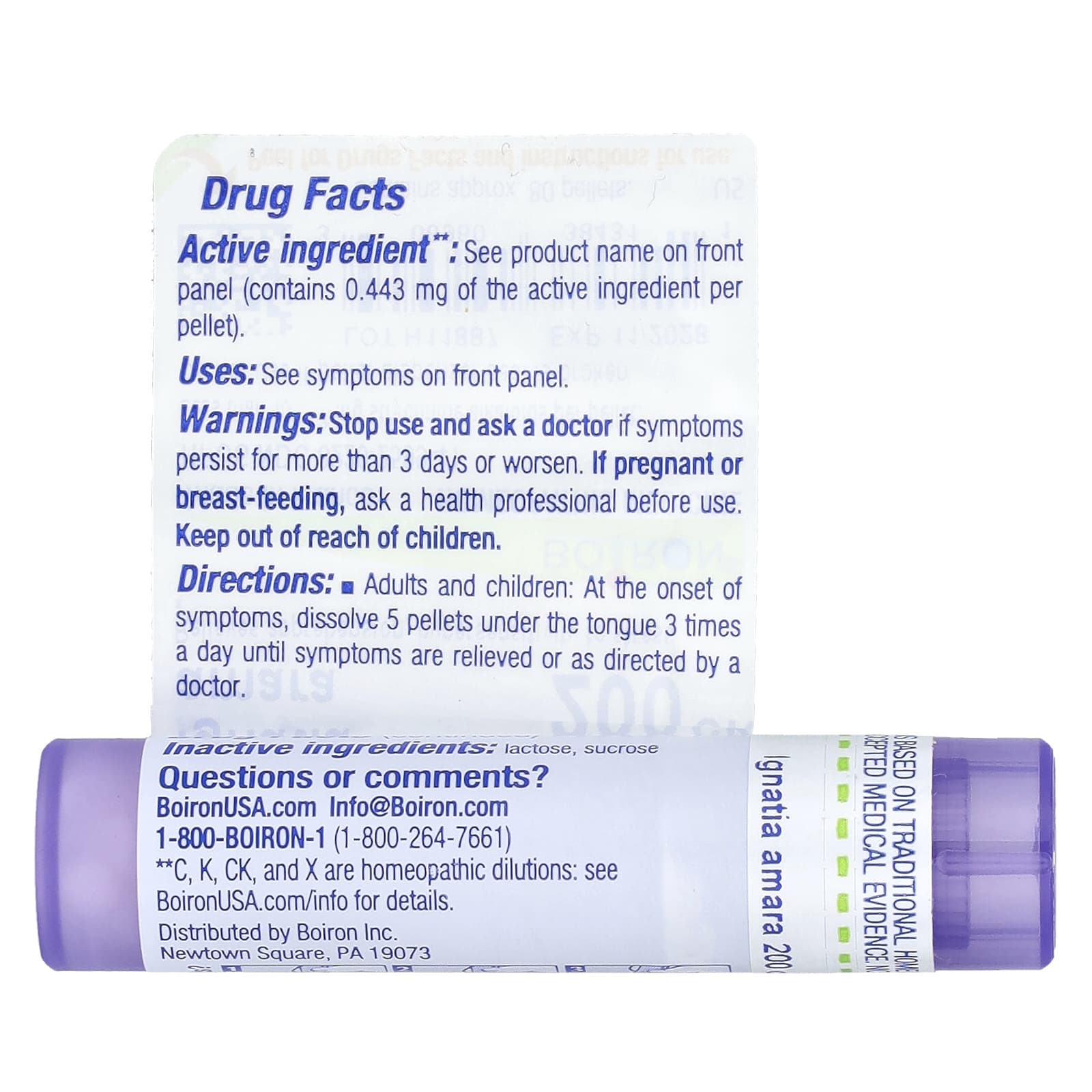 Boiron, Ignatia Amara, 200CK, Stress Remedy, Approx 80 Pellets - Image 2