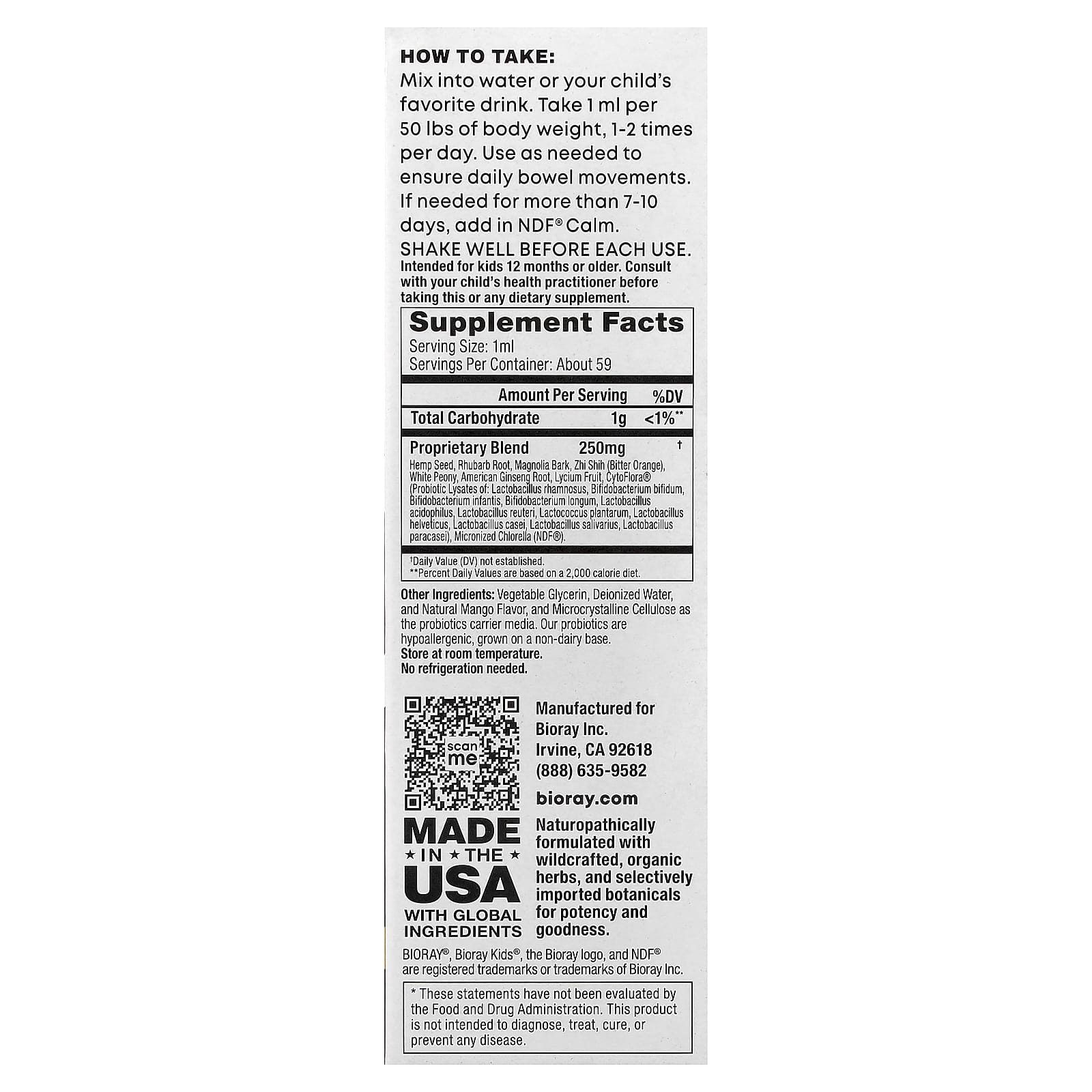 Bioray, Kids, NDF® Pooper, Mango, 2 fl oz (59 ml) - Image 2
