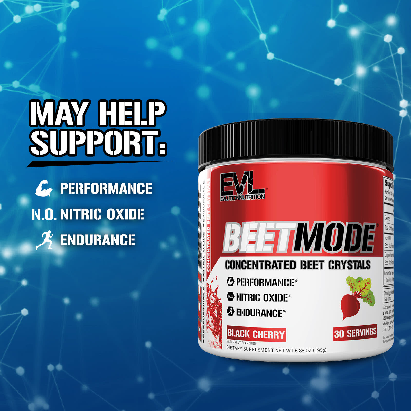 EVLution Nutrition, BeetMode, Concentrated Beet Crystals, Black Cherry, 6.88 oz (195 g) - Image 3