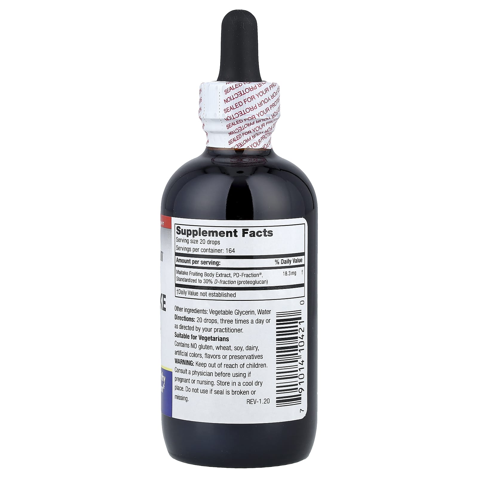 Mushroom Wisdom, Maitake D-Fraction®, Standard, 120 ml - Image 2