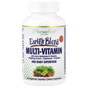 Paradise Herbs, Earth's Blend, One Daily Superfood Multi-Vitamin with Iron, 120 Vegetarian Capsules