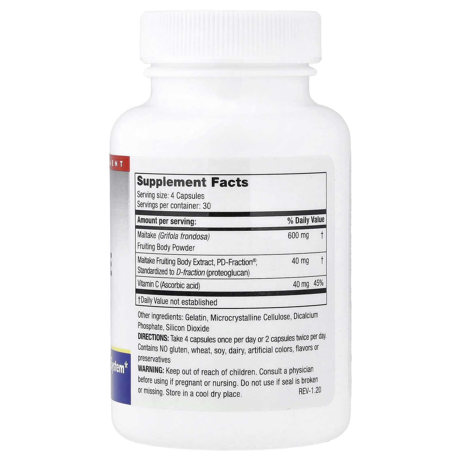Mushroom Wisdom, Maitake D Fraction®, Standard, 120 Capsules - Image 2
