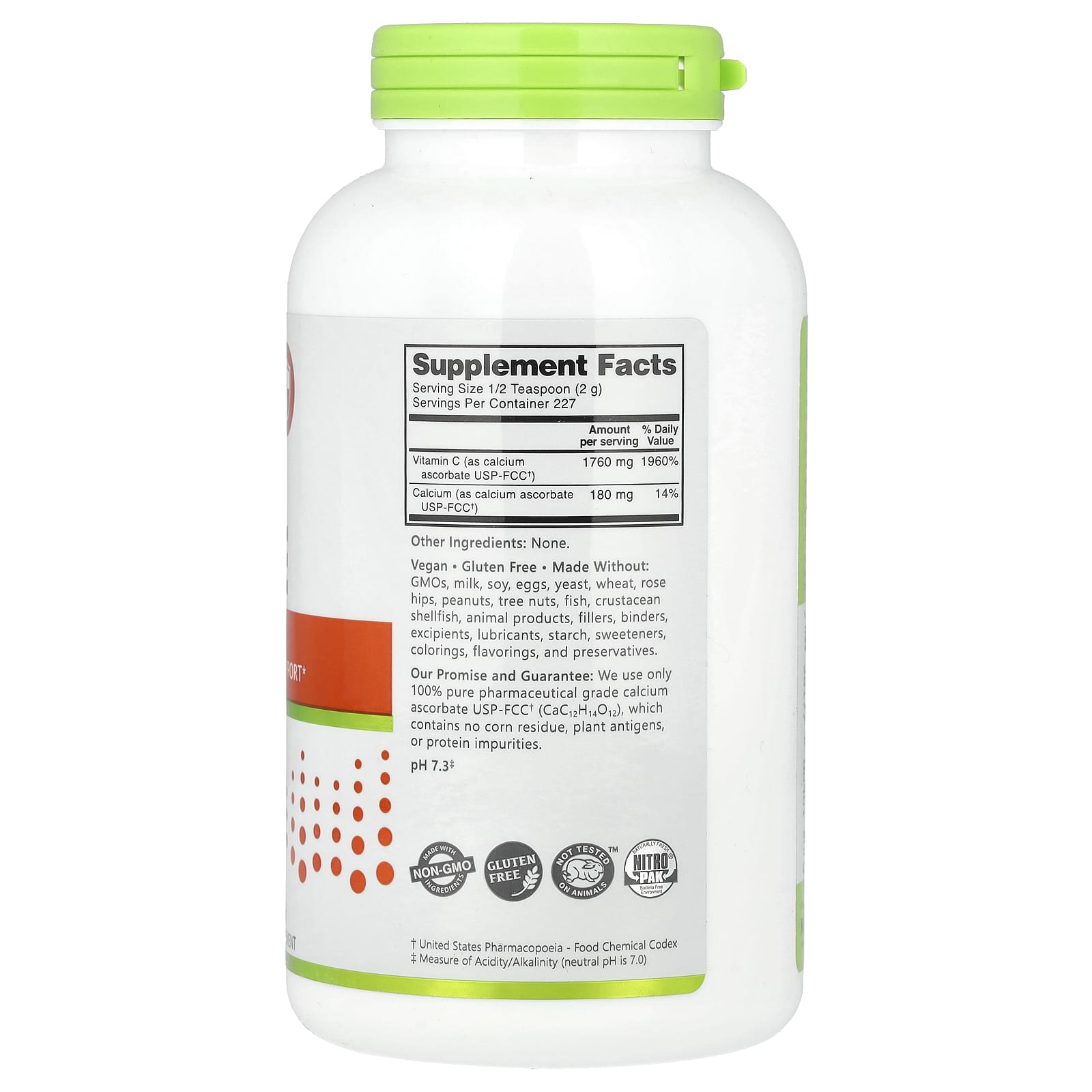 NutriBiotic, Immunity, Calcium Ascorbate, 16 oz (454 g) - Image 2