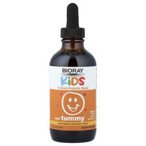 Bioray, Kids, NDF® Tummy, 11-Strain Probiotic Blend, Raspberry, 4 fl oz (118 ml)