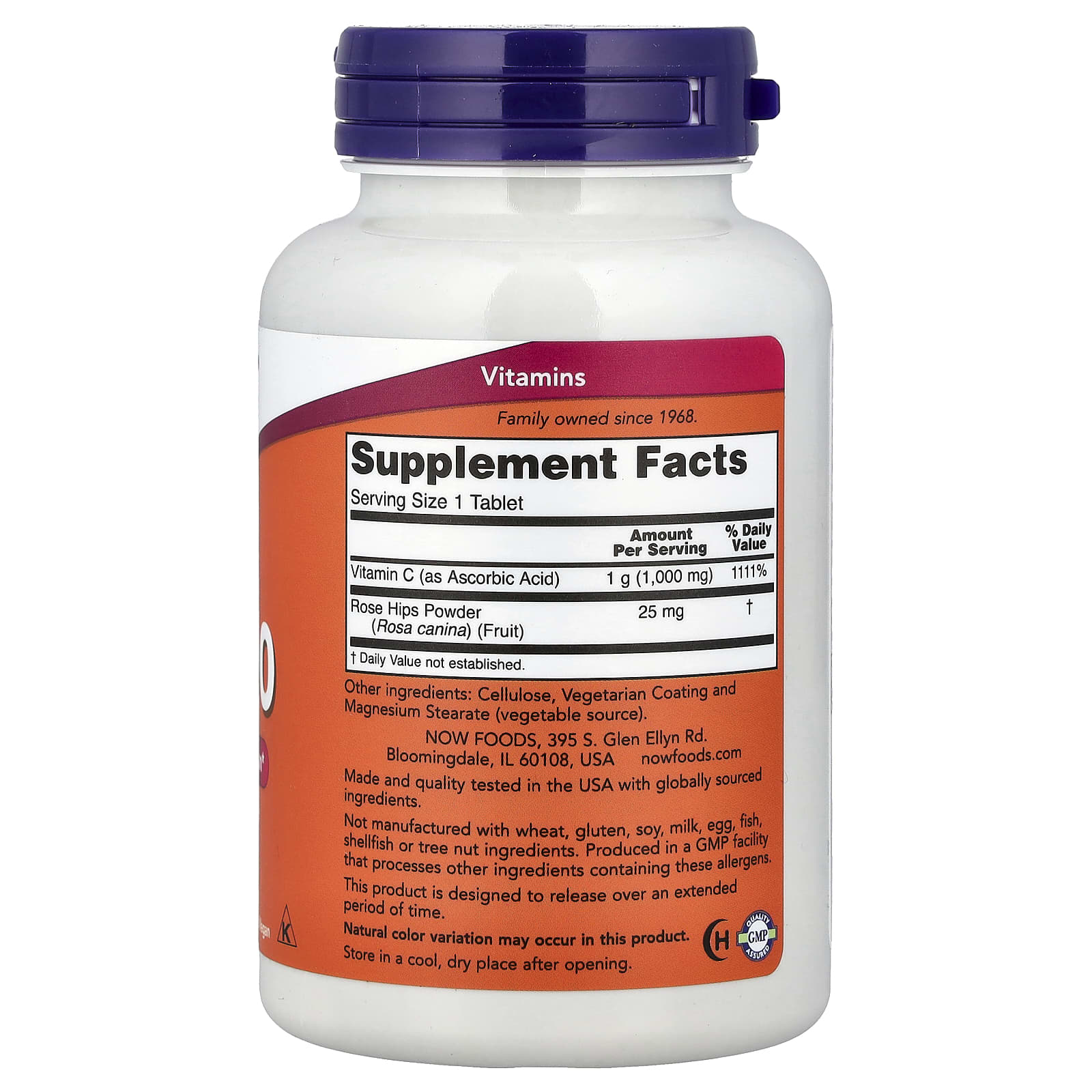 NOW Foods, C-1000 With Rose Hips, 100 Tablets - Image 2