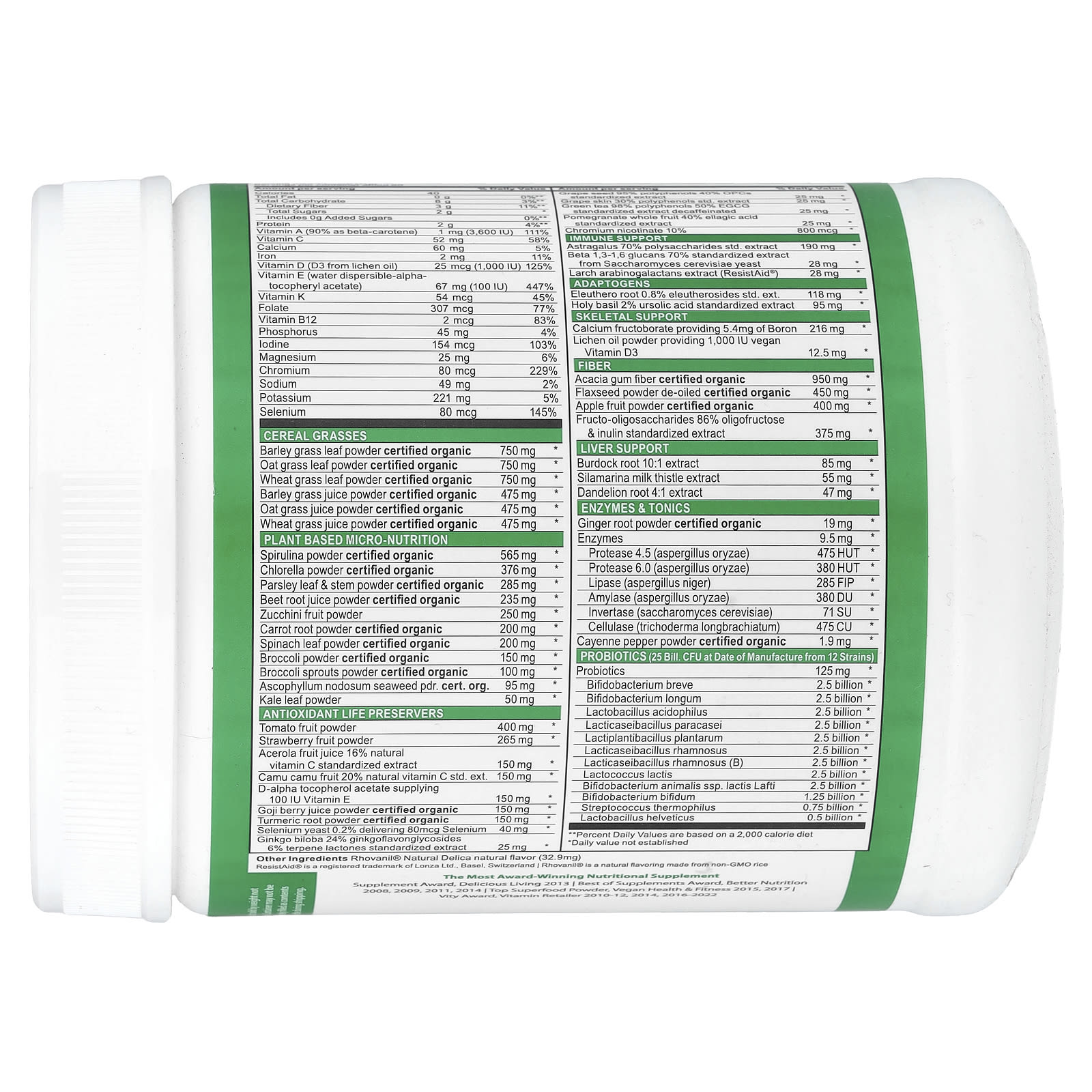 Vibrant Health, Green Vibrance® +25 Billion Probiotics, Version 21.0, 23.28 oz (660 g) - Image 3