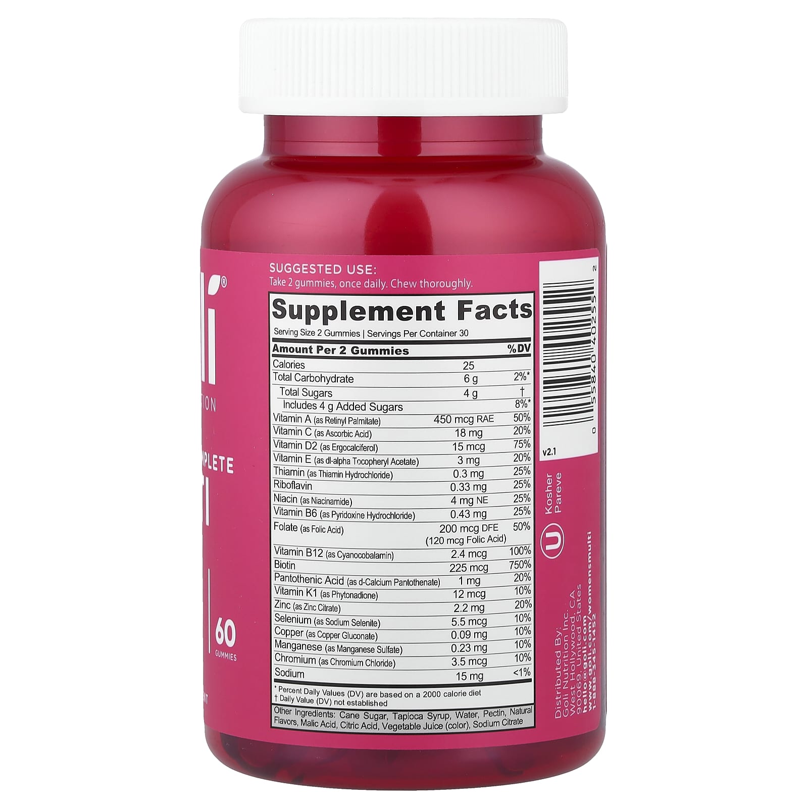 Goli Nutrition, Women's Complete Multi Gummies, 60 Gummies - Image 2