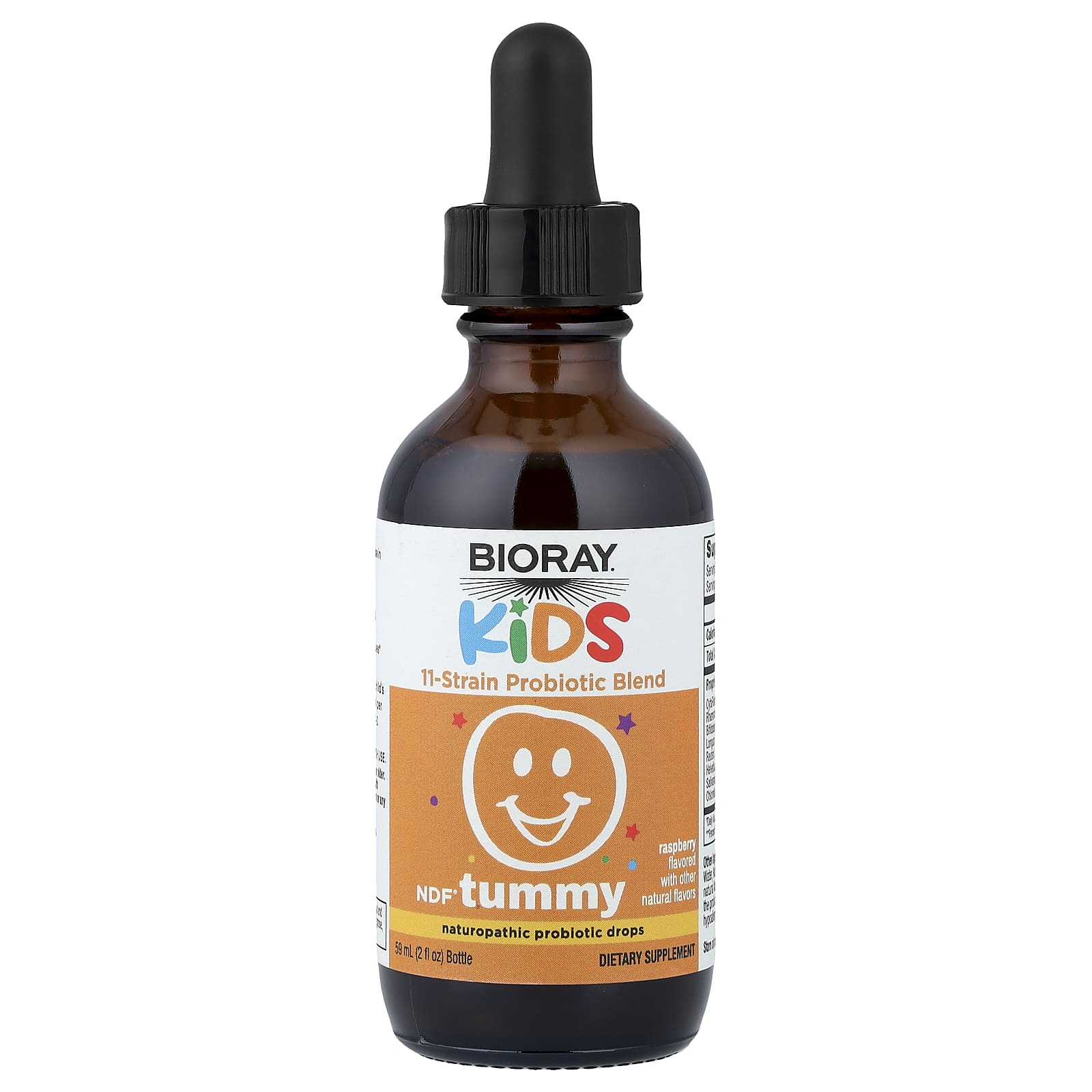 Bioray, Kids, NDF® Tummy, 11-Strain Probiotic Blend, Raspberry, 2 fl oz (60 ml) - Image 3