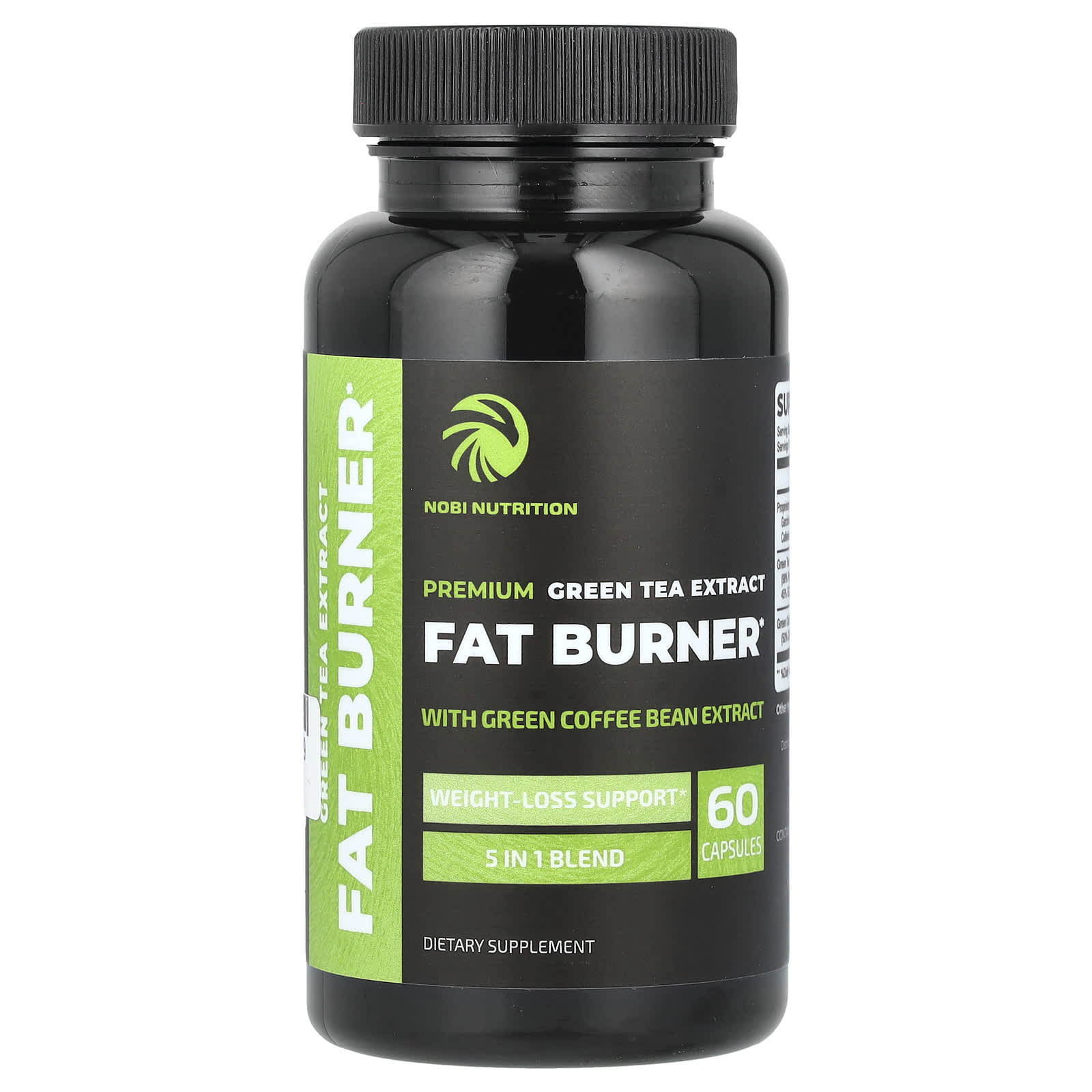 Nobi Nutrition, Fat Burner, Premium Green Tea Extract, 60 Capsules