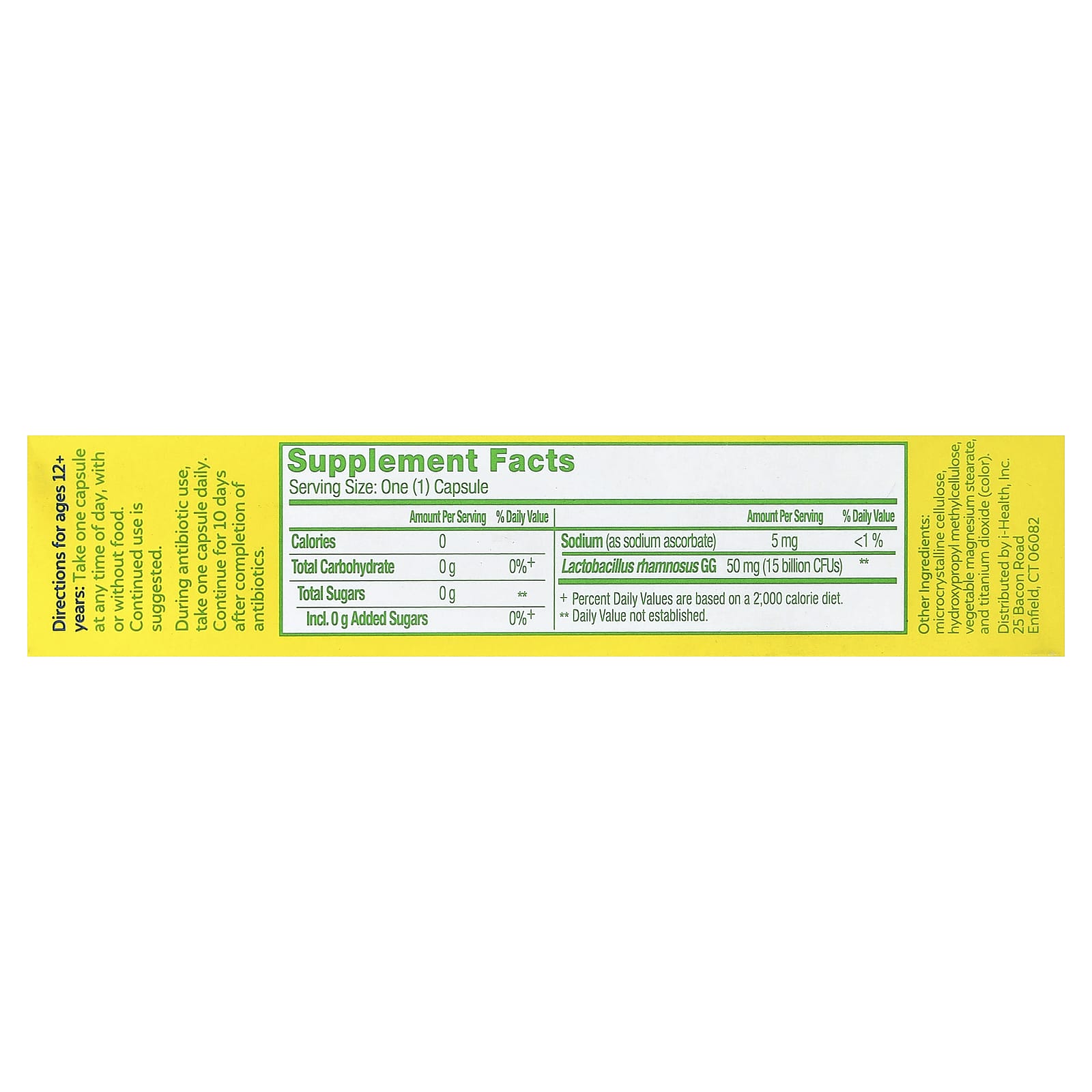 Culturelle, Probiotics, Health & Wellness, 15 Billion CFUs, 30 Once Daily Vegetarian Capsules - Image 2